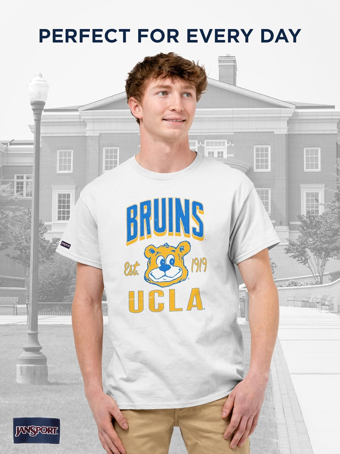 image:imageJanSport NCAA Officially Licensed Campus Short Sleeve T Shirt for Men Soft amp Breathable PreShrunk Cotton Crewneck T ShirtUCLA Bruins
