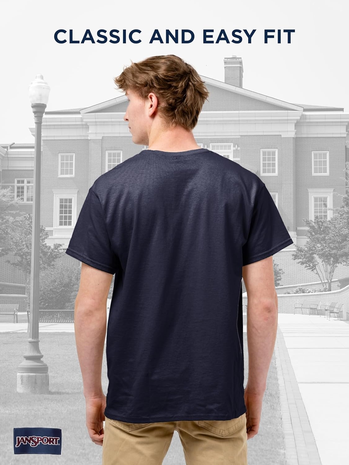 image:imageJanSport NCAA Officially Licensed Campus Short Sleeve T Shirt for Men Soft amp Breathable PreShrunk Cotton Crewneck T ShirtVirginia Cavaliers