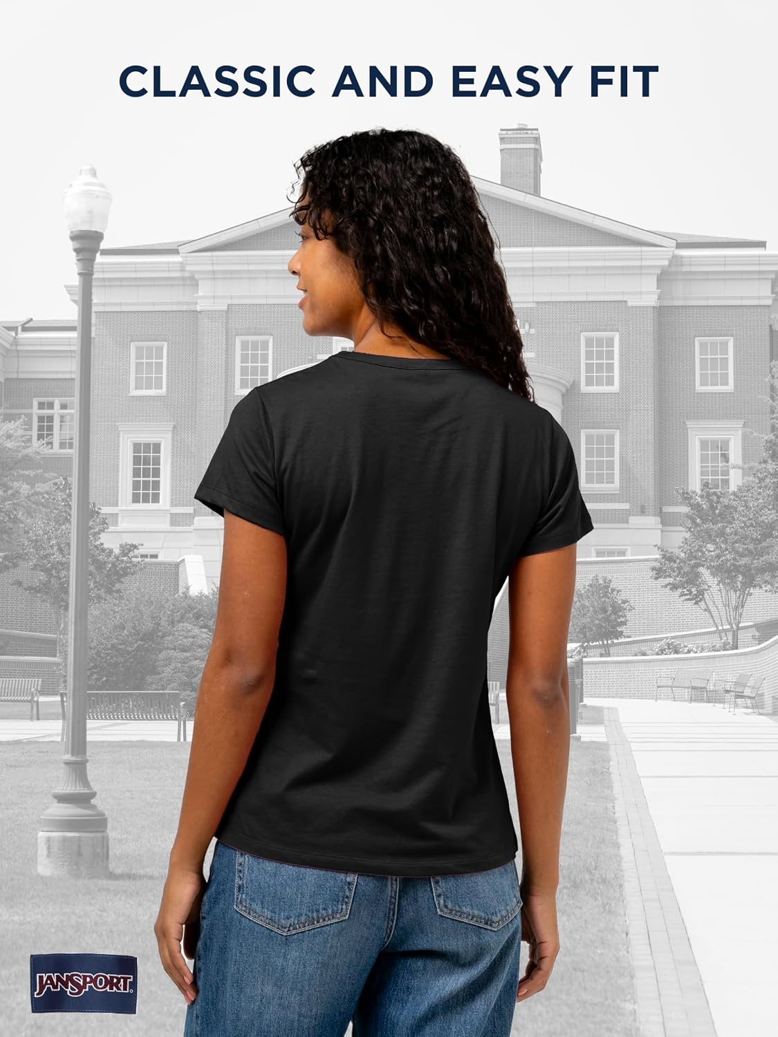 image:imageJanSport NCAA Officially Licensed Graduate Short Sleeve T Shirt for Women Soft amp Breathable CottonPolyester Blend Crewneck T Shirt with Graphic Detailing Everyday University Fan ApparelVanderbilt Commodores