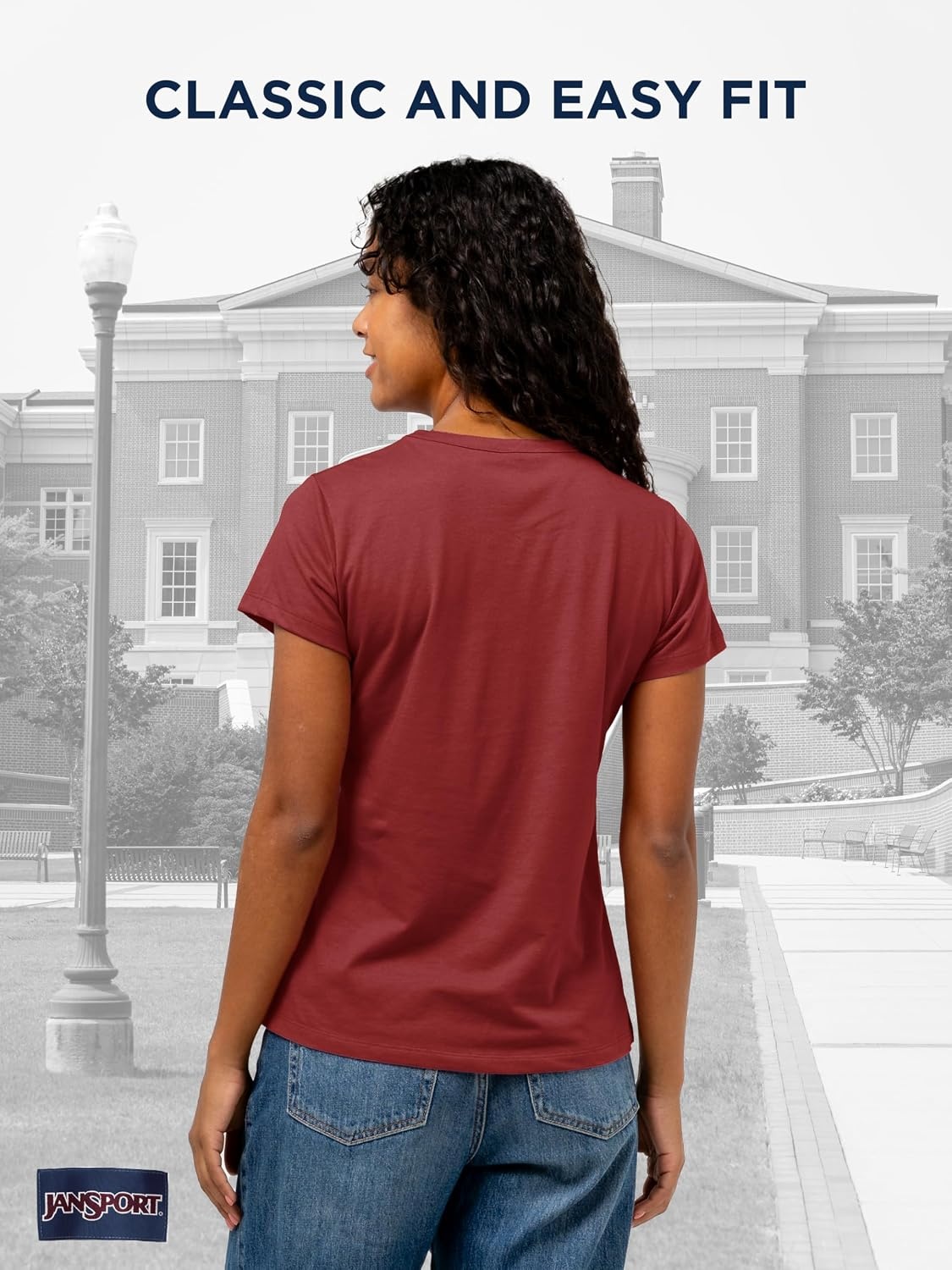 image:imageJanSport NCAA Officially Licensed Graduate Short Sleeve T Shirt for Women Soft amp Breathable CottonPolyester Blend Crewneck T Shirt with Graphic Detailing Everyday University Fan ApparelWashington State Cougars