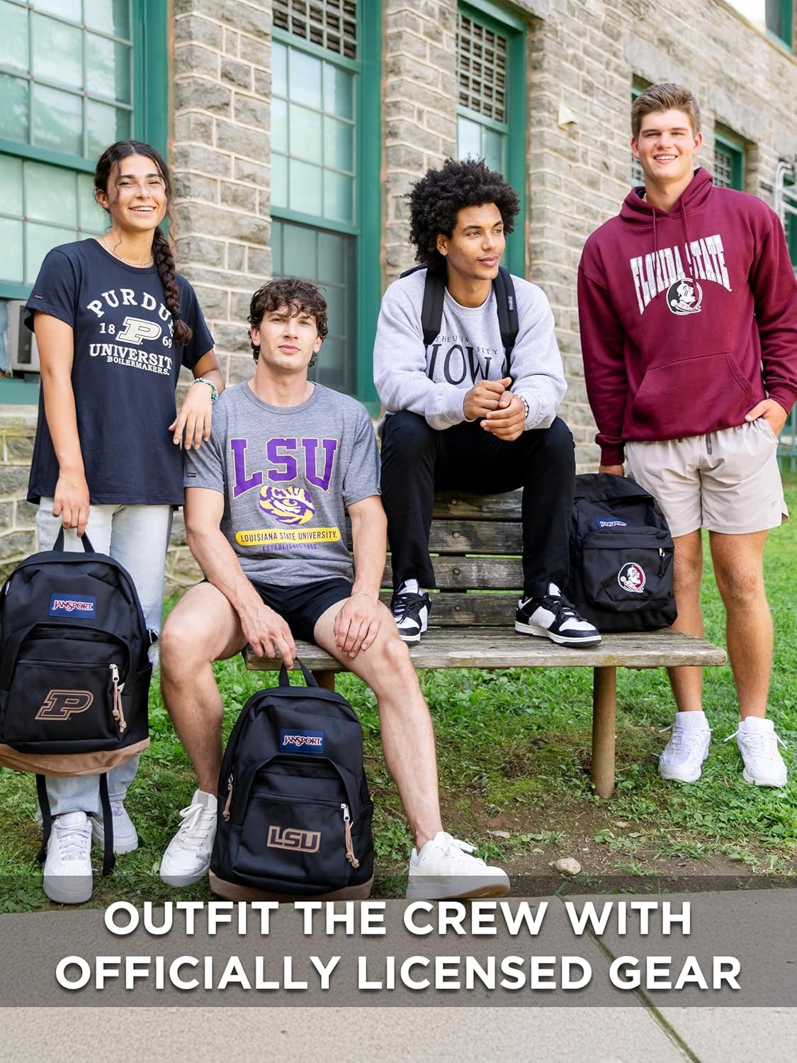 image:imageJanSport NCAA Officially Licensed Rival Crew Sweatshirt Long Sleeve Graphic Pullover for Men Women CottonPolyester BlendArizona State Sun Devils