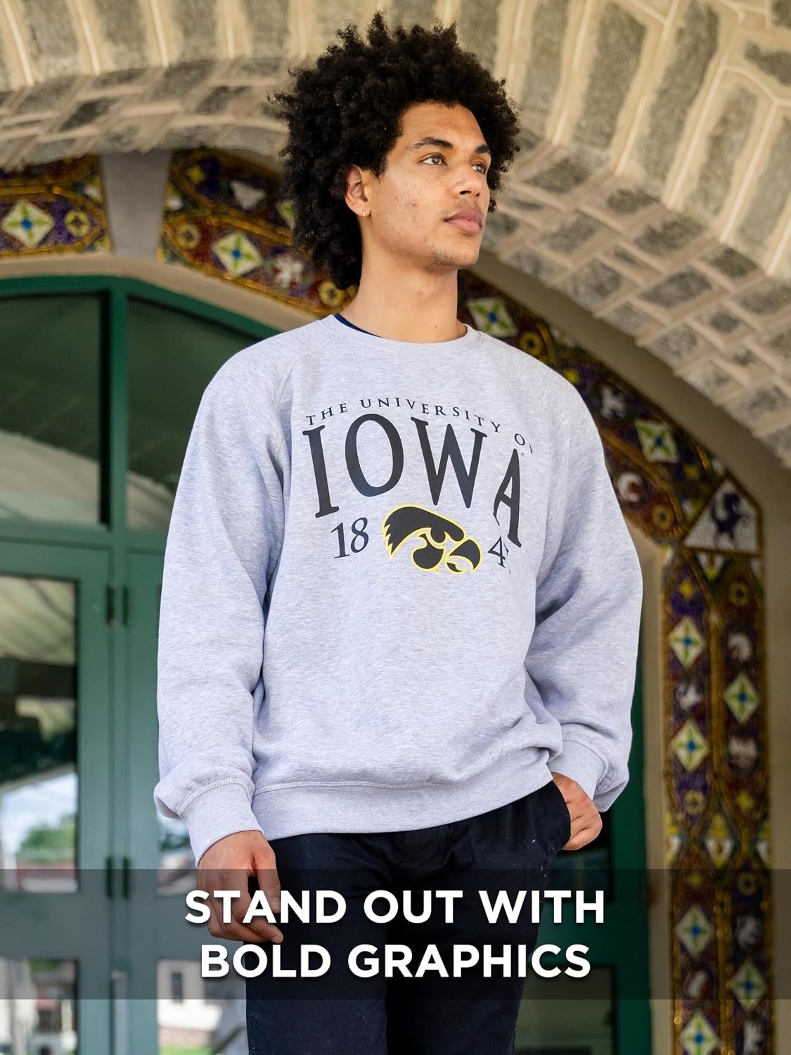 image:imageJanSport NCAA Officially Licensed Rival Crew Sweatshirt Long Sleeve Graphic Pullover for Men Women CottonPolyester BlendMichigan Wolverines