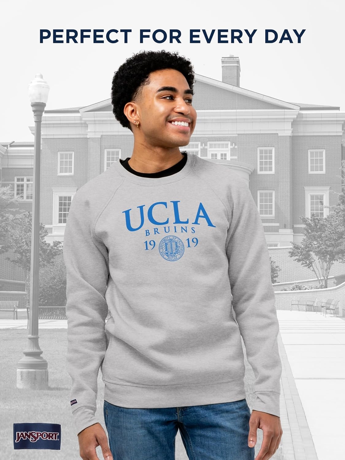 image:imageJanSport NCAA Officially Licensed Rival Crew Sweatshirt Long Sleeve Graphic Pullover for Men Women CottonPolyester BlendUCLA Bruins