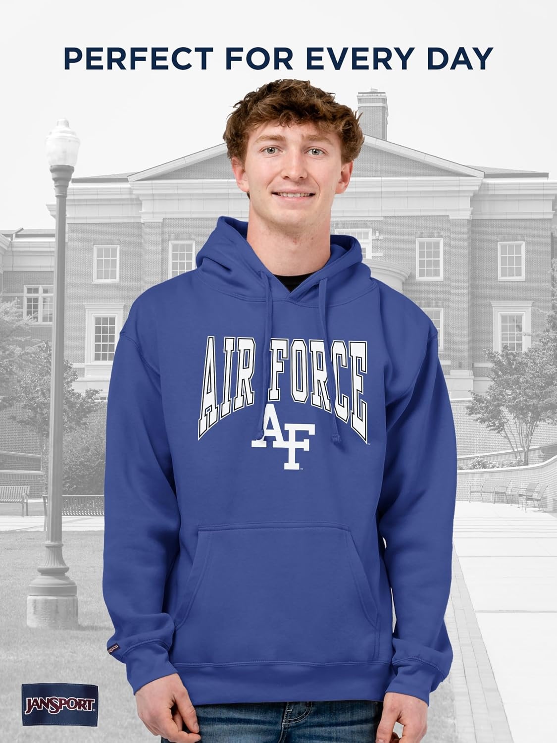 image:imageJanSport NCAA Officially Licensed Rival Hoodie Long Sleeve Unisex Sweatshirt CottonPolyester Blend DoubleLayered HoodAir Force Falcons