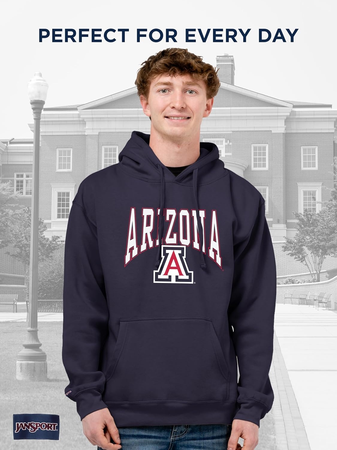 image:imageJanSport NCAA Officially Licensed Rival Hoodie Long Sleeve Unisex Sweatshirt CottonPolyester Blend DoubleLayered HoodArizona Wildcats