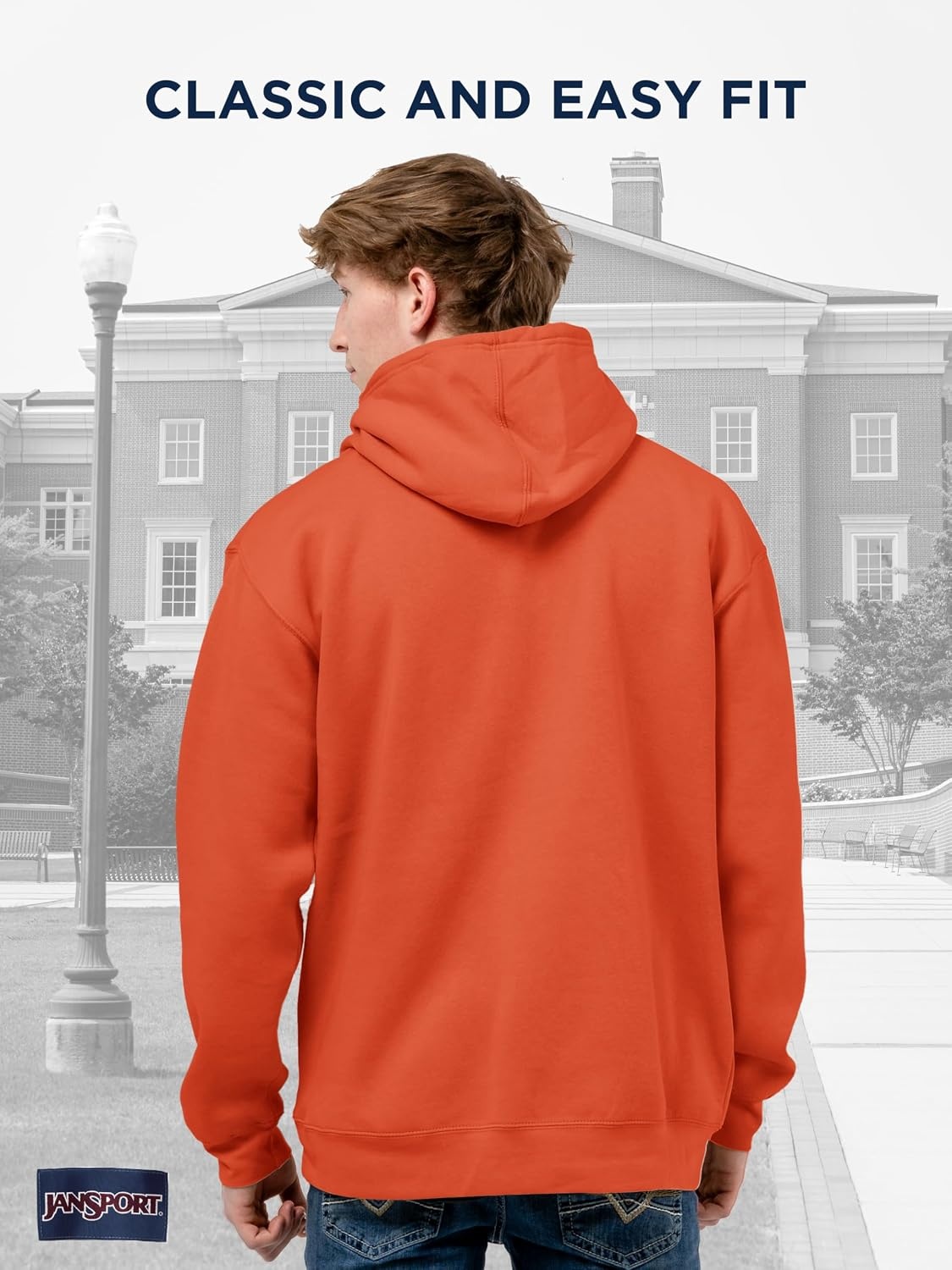 image:imageJanSport NCAA Officially Licensed Rival Hoodie Long Sleeve Unisex Sweatshirt CottonPolyester Blend DoubleLayered HoodAuburn Tigers