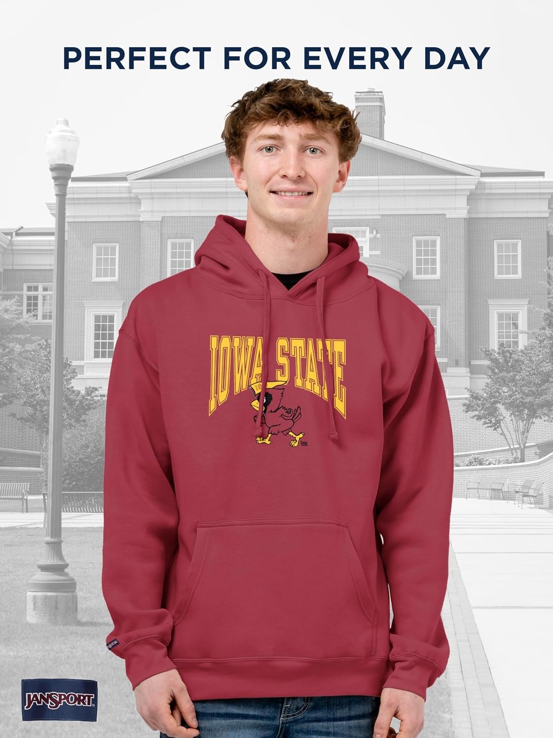 image:imageJanSport NCAA Officially Licensed Rival Hoodie Long Sleeve Unisex Sweatshirt CottonPolyester Blend DoubleLayered HoodIowa State Cyclones