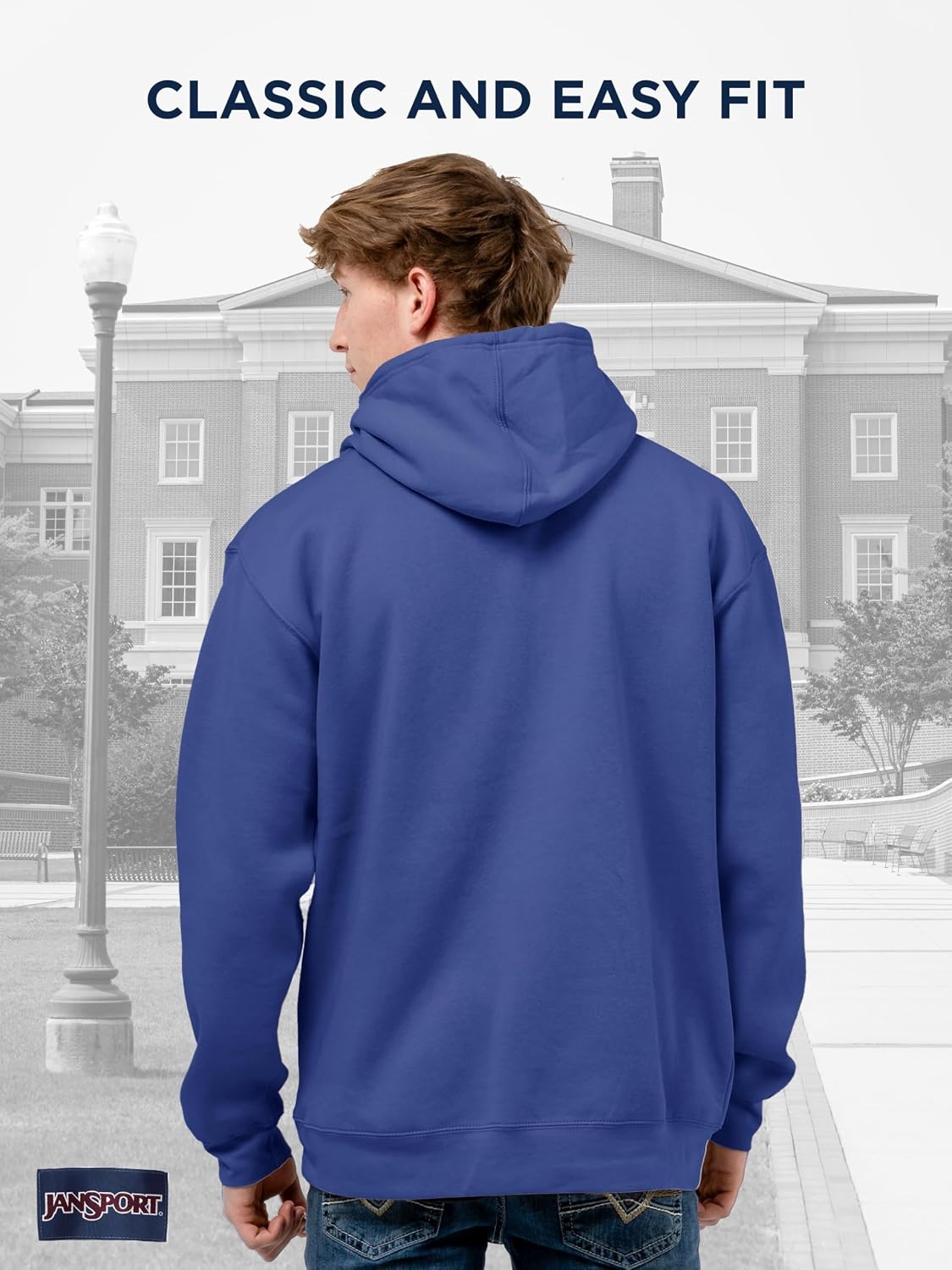 image:imageJanSport NCAA Officially Licensed Rival Hoodie Long Sleeve Unisex Sweatshirt CottonPolyester Blend DoubleLayered HoodKansas Jayhawks