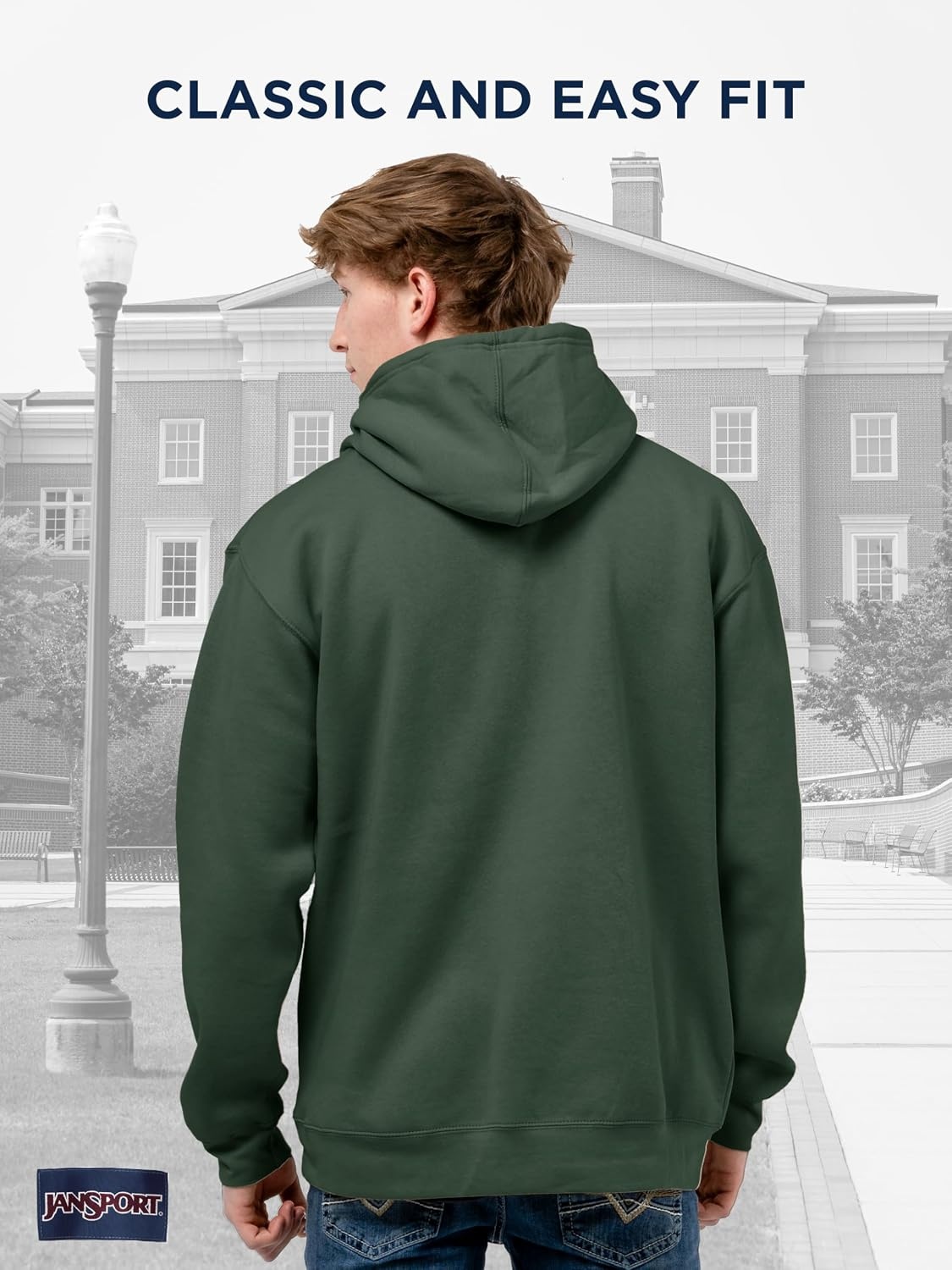 image:imageJanSport NCAA Officially Licensed Rival Hoodie Long Sleeve Unisex Sweatshirt CottonPolyester Blend DoubleLayered HoodMichigan State Spartans