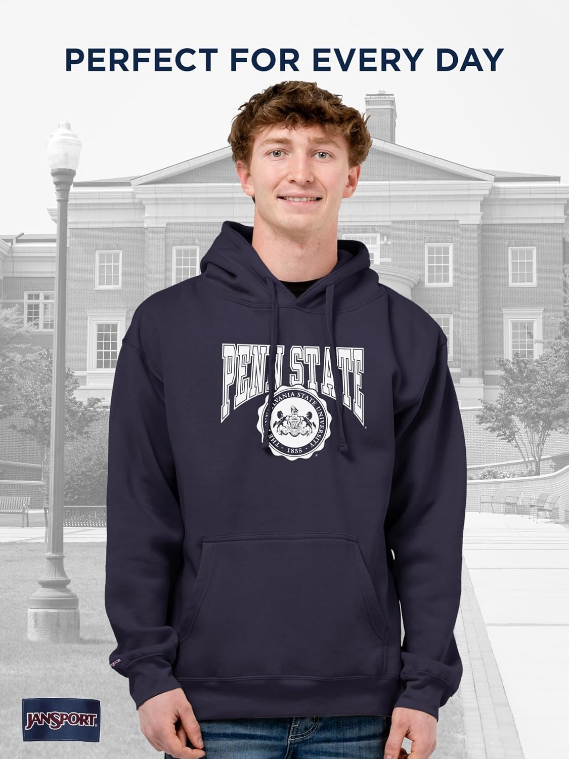 image:imageJanSport NCAA Officially Licensed Rival Hoodie Long Sleeve Unisex Sweatshirt CottonPolyester Blend DoubleLayered HoodPenn State Nittany Lions