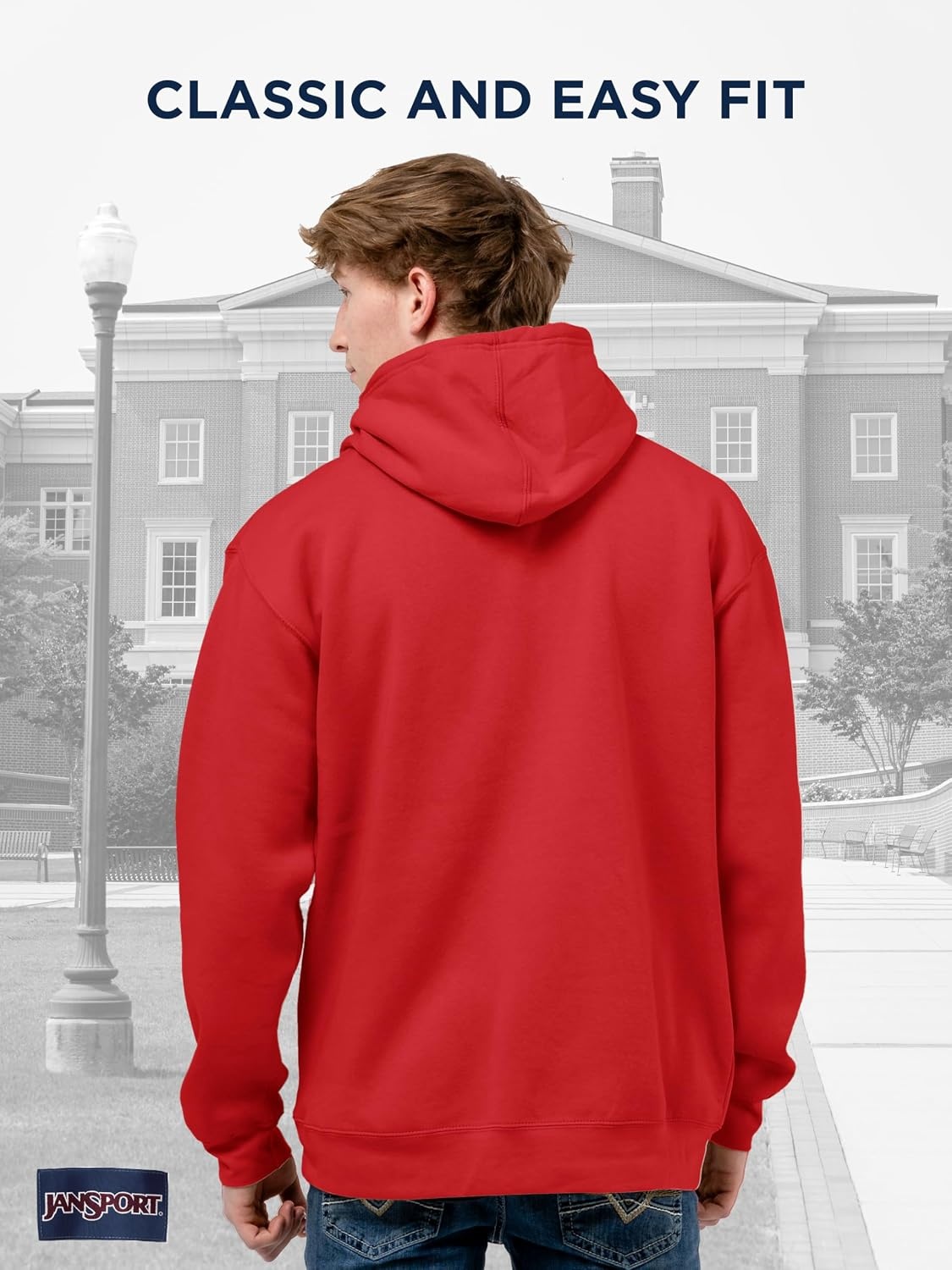 image:imageJanSport NCAA Officially Licensed Rival Hoodie Long Sleeve Unisex Sweatshirt CottonPolyester Blend DoubleLayered HoodUtah Utes