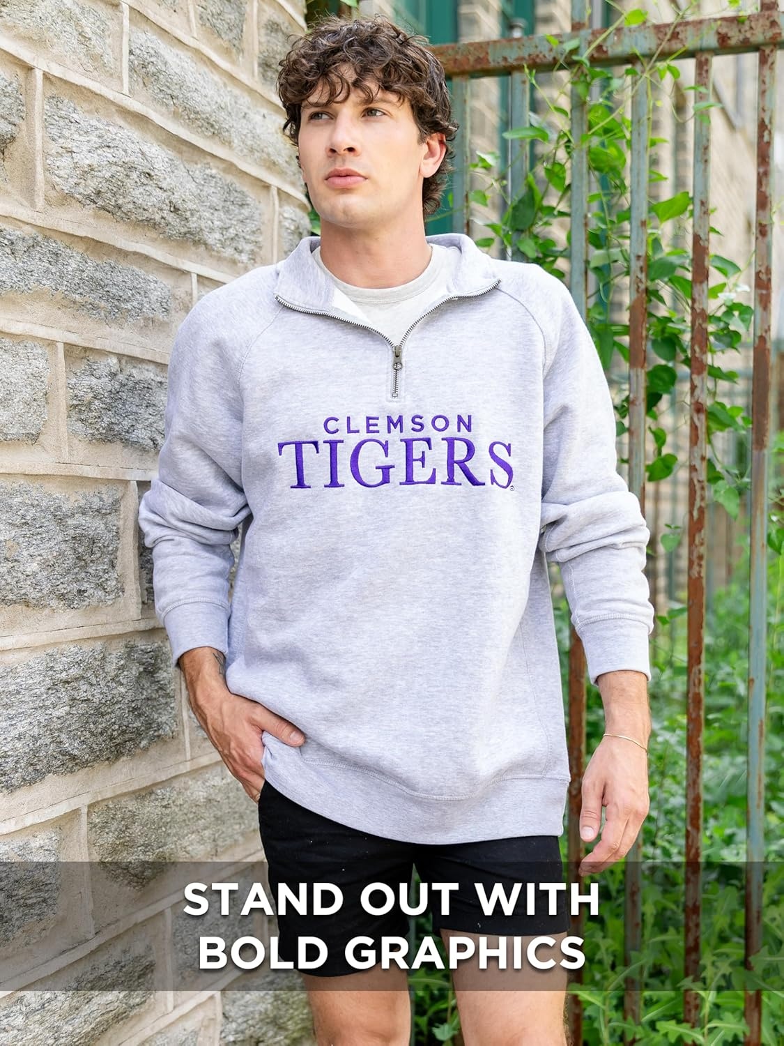 image:imageJanSport NCAA Officially Licensed Rival Quarter Zip Sweatshirt Long Sleeve Unisex CottonPolyester Blend StandUp CollarIowa Hawkeyes