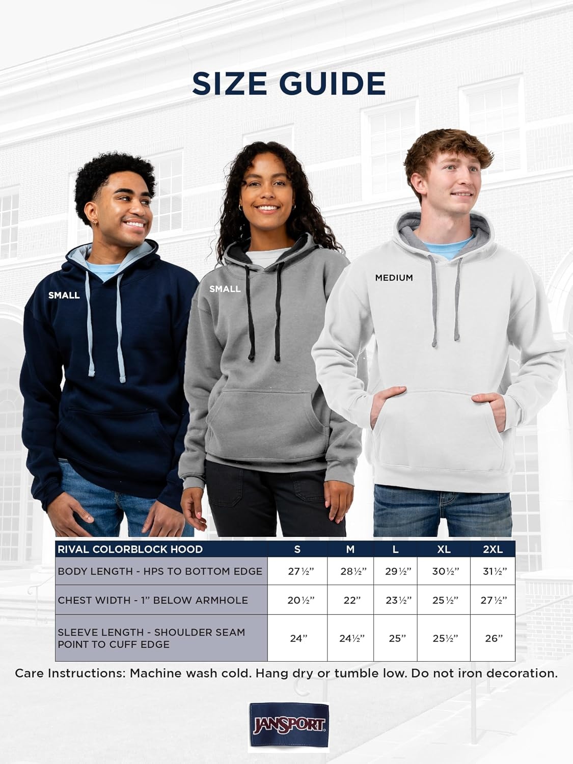 image:imageJanSport NCAA unisexadult Rival Colorblock HoodTeam Color