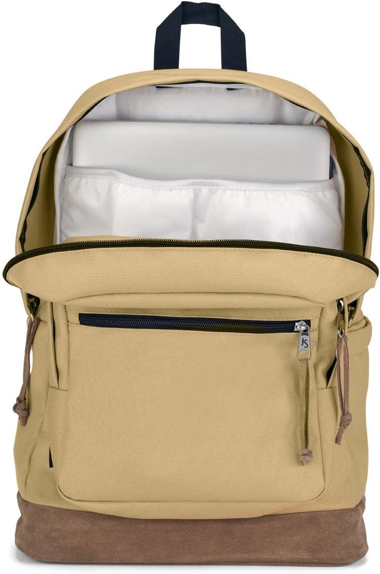 image:imageJanSport Right Pack Backpack Durable Daypack with Padded 15 Laptop Sleeve Spacious Main Compartment amp Integrated Water Bottle Pocket Animal IllusionCurry