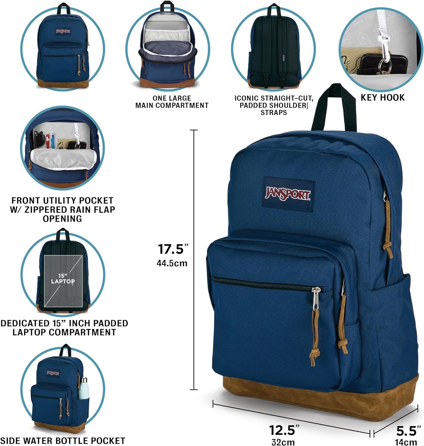 image:imageJanSport Right Pack Backpack Durable Daypack with Padded 15 Laptop Sleeve Spacious Main Compartment amp Integrated Water Bottle Pocket Animal IllusionPastel Lilac