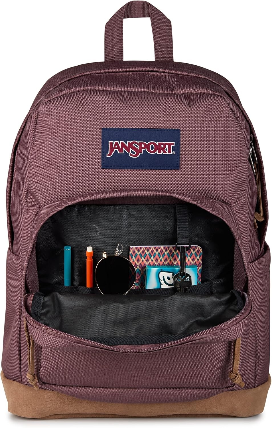 image:imageJanSport Right Pack Backpack Durable Daypack with Padded 15 Laptop Sleeve Spacious Main Compartment amp Integrated Water Bottle Pocket Animal IllusionMahogany Haze