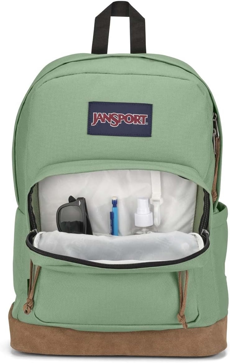 image:imageJanSport Right Pack Backpack Durable Daypack with Padded 15 Laptop Sleeve Spacious Main Compartment amp Integrated Water Bottle Pocket Animal IllusionLoden Frost