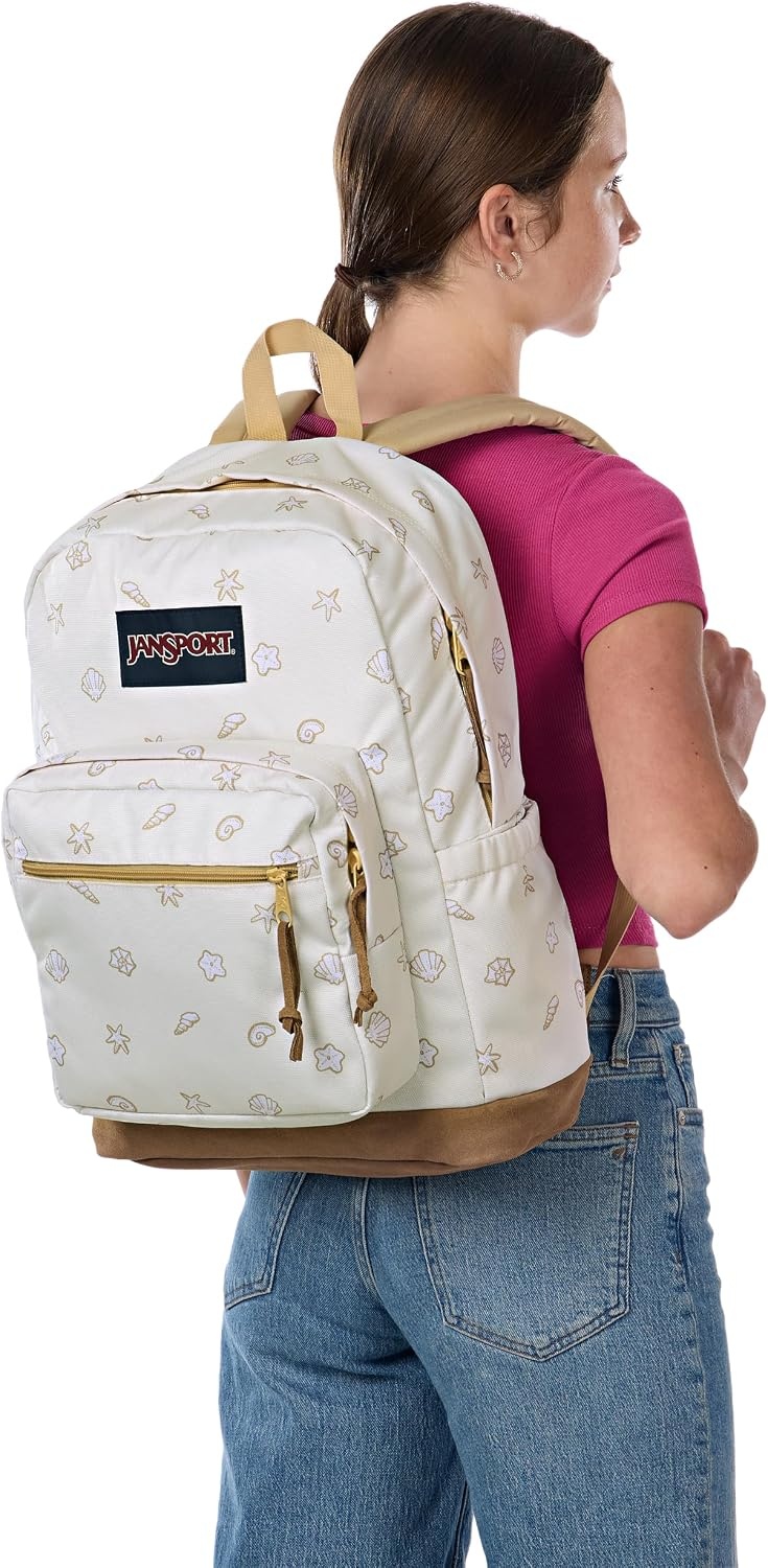 image:imageJanSport Right Pack Backpack Durable Daypack with Padded 15 Laptop Sleeve Spacious Main Compartment amp Integrated Water Bottle Pocket Animal IllusionShell Yes