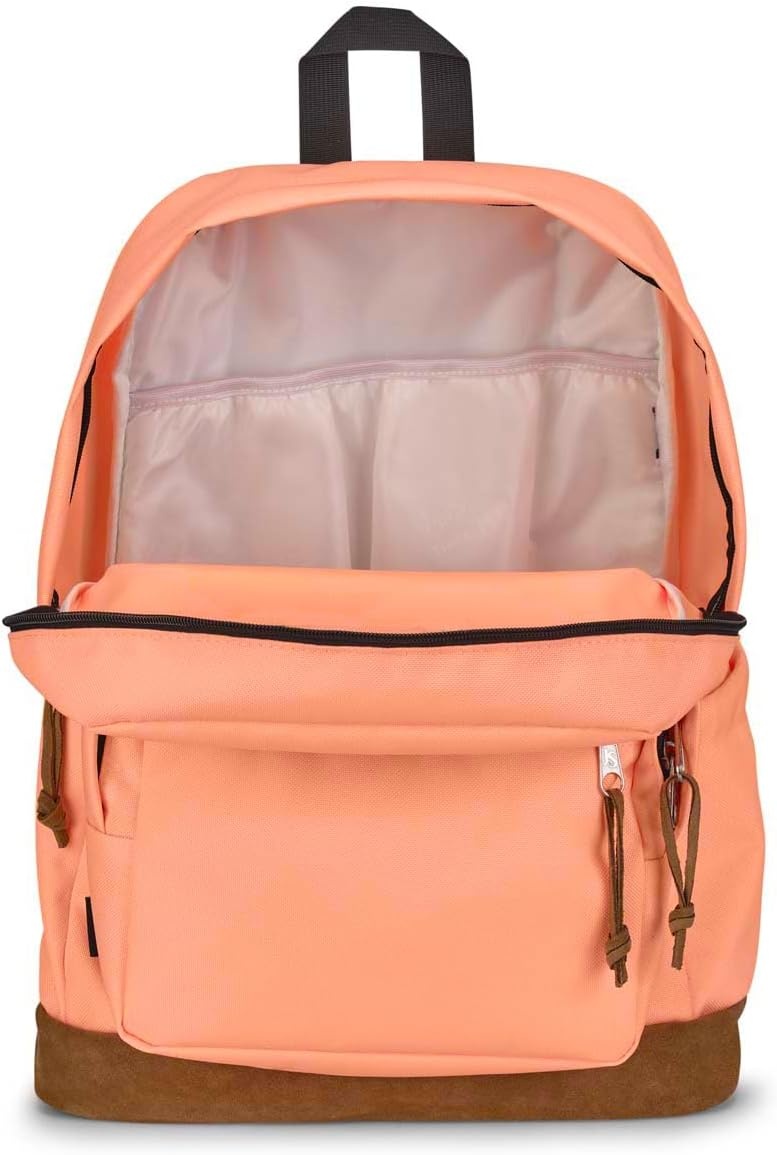 image:imageJanSport Right Pack Backpack Durable Daypack with Padded 15 Laptop Sleeve Spacious Main Compartment amp Integrated Water Bottle Pocket Animal IllusionPeach Neon