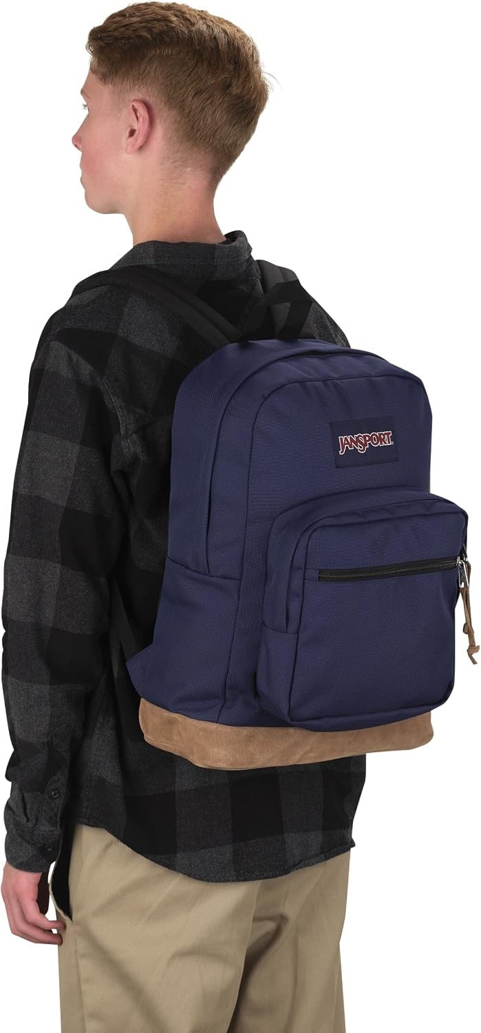 image:imageJanSport Right Pack Backpack Durable Daypack with Padded 15 Laptop Sleeve Spacious Main Compartment amp Integrated Water Bottle Pocket Animal IllusionNavy
