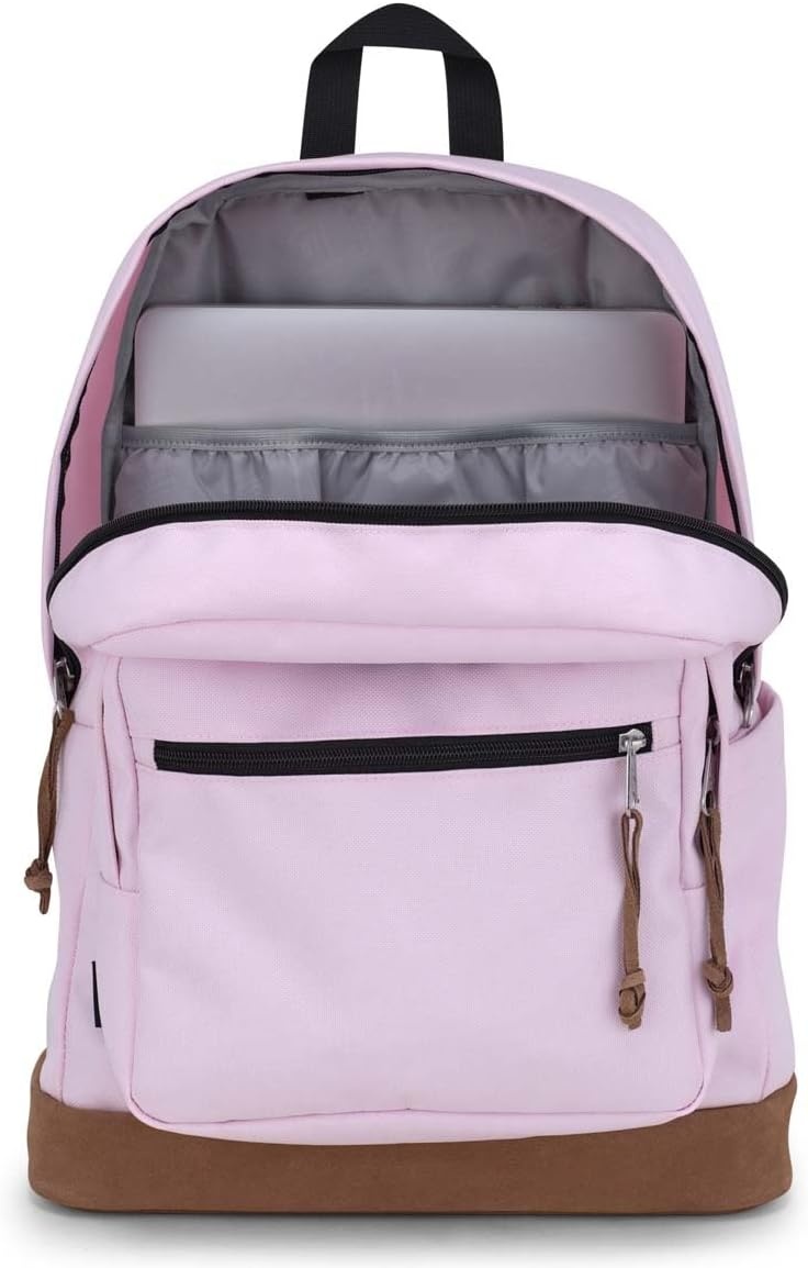image:imageJanSport Right Pack Backpack Durable Daypack with Padded 15 Laptop Sleeve Spacious Main Compartment amp Integrated Water Bottle Pocket Animal IllusionPink Ice