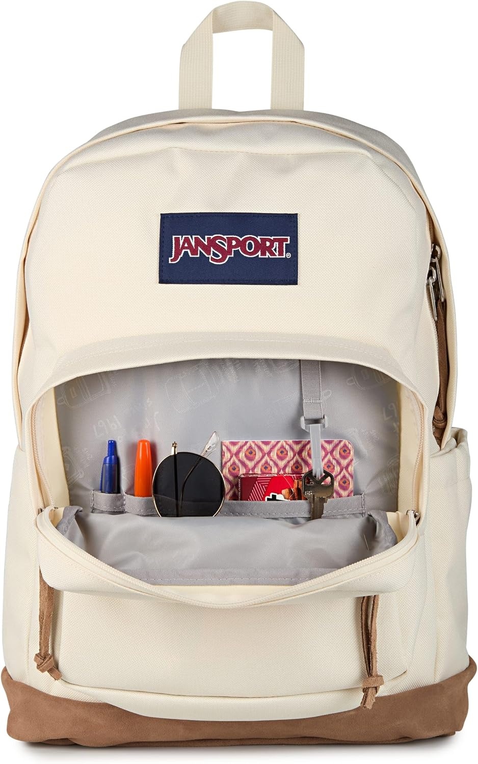 image:imageJanSport Right Pack Backpack Durable Daypack with Padded 15 Laptop Sleeve Spacious Main Compartment amp Integrated Water Bottle Pocket Animal IllusionMoon Flower