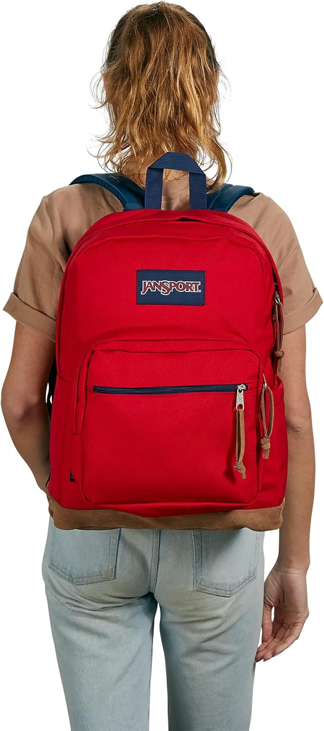 image:imageJanSport Right Pack Backpack Durable Daypack with Padded 15 Laptop Sleeve Spacious Main Compartment amp Integrated Water Bottle Pocket Animal IllusionRed Tape