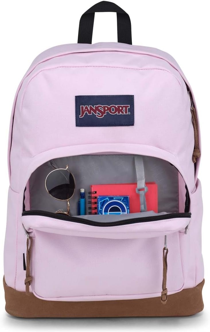 image:imageJanSport Right Pack Backpack Durable Daypack with Padded 15 Laptop Sleeve Spacious Main Compartment amp Integrated Water Bottle Pocket Animal IllusionPink Ice