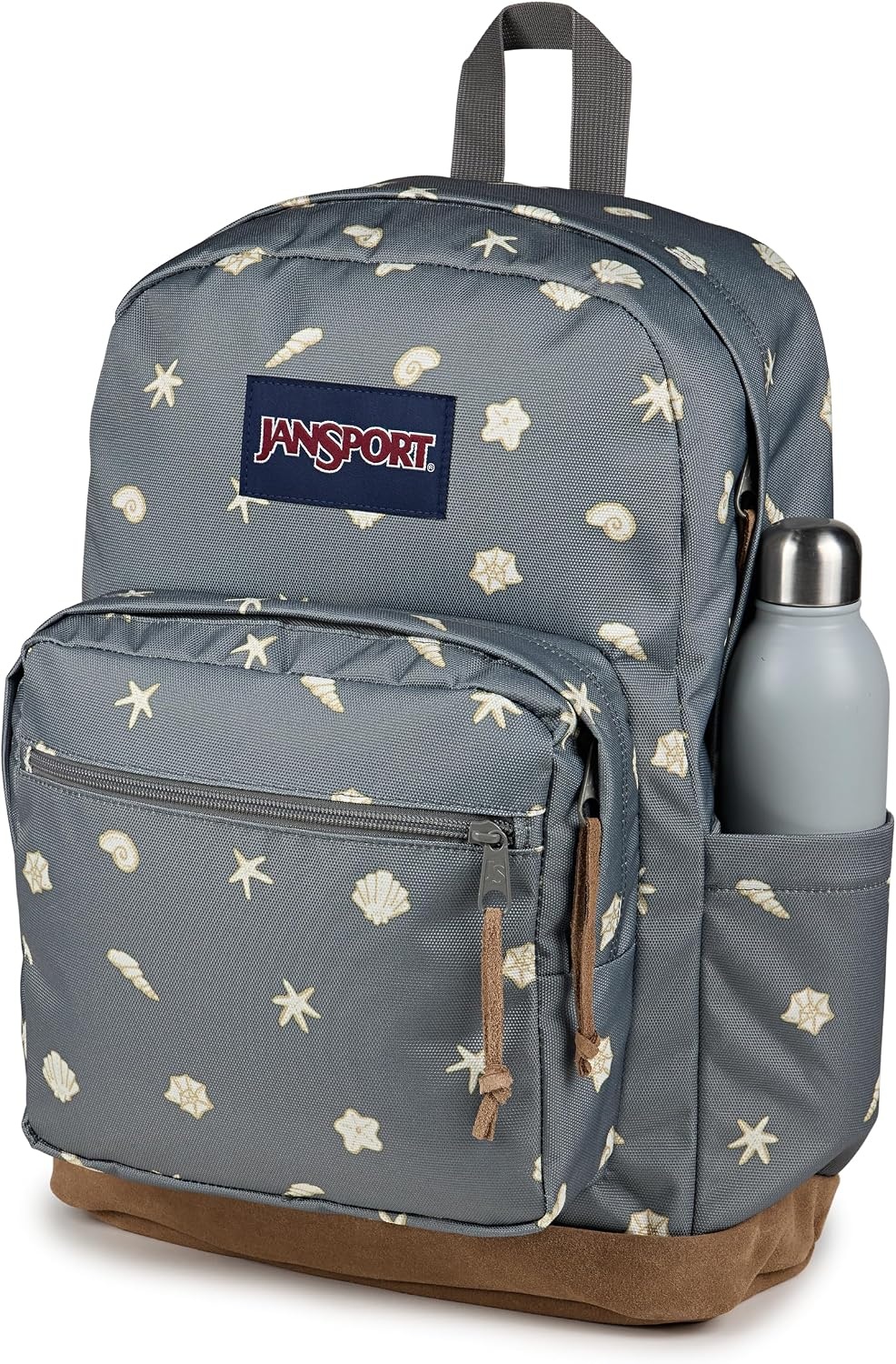 image:imageJanSport Right Pack Backpack Durable Daypack with Padded 15 Laptop Sleeve Spacious Main Compartment amp Integrated Water Bottle Pocket Animal IllusionShell Yes Grey
