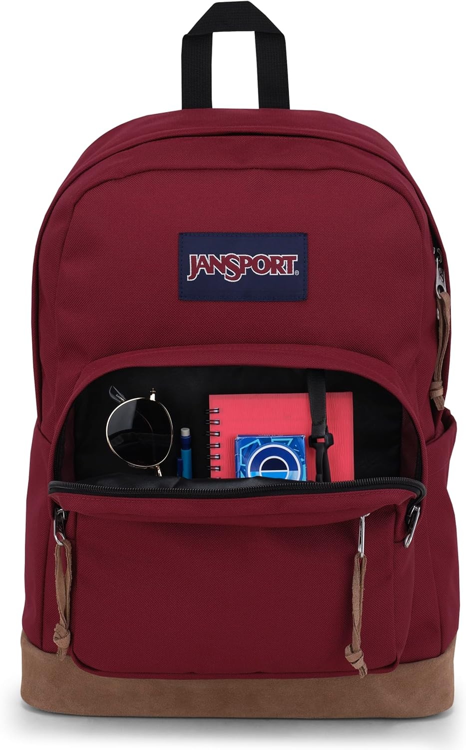 image:imageJanSport Right Pack Backpack Durable Daypack with Padded 15 Laptop Sleeve Spacious Main Compartment amp Integrated Water Bottle Pocket Animal IllusionRusset Red