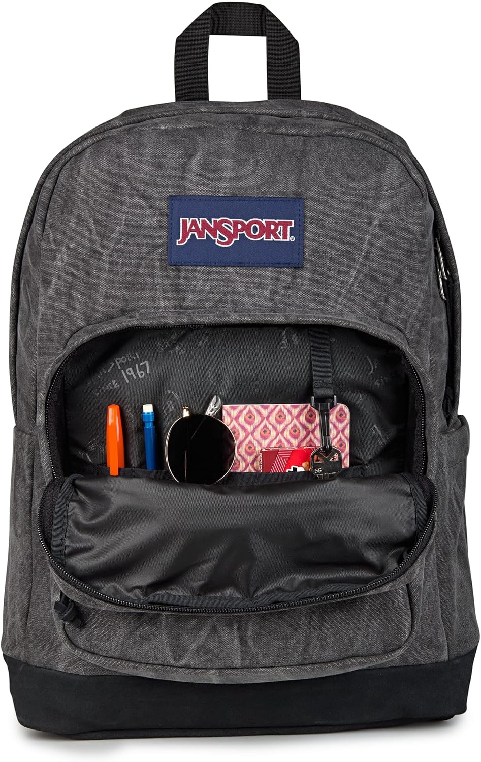 image:imageJanSport Right Pack Expressions Backpack Travel Work or Laptop Bag Coconut CorduroyAged Canvas BlackOxfordBlack