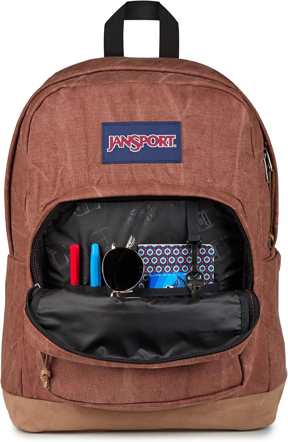 image:imageJanSport Right Pack Expressions Backpack Travel Work or Laptop Bag Coconut CorduroyAged Canvas BrownLt BrnDk Brown