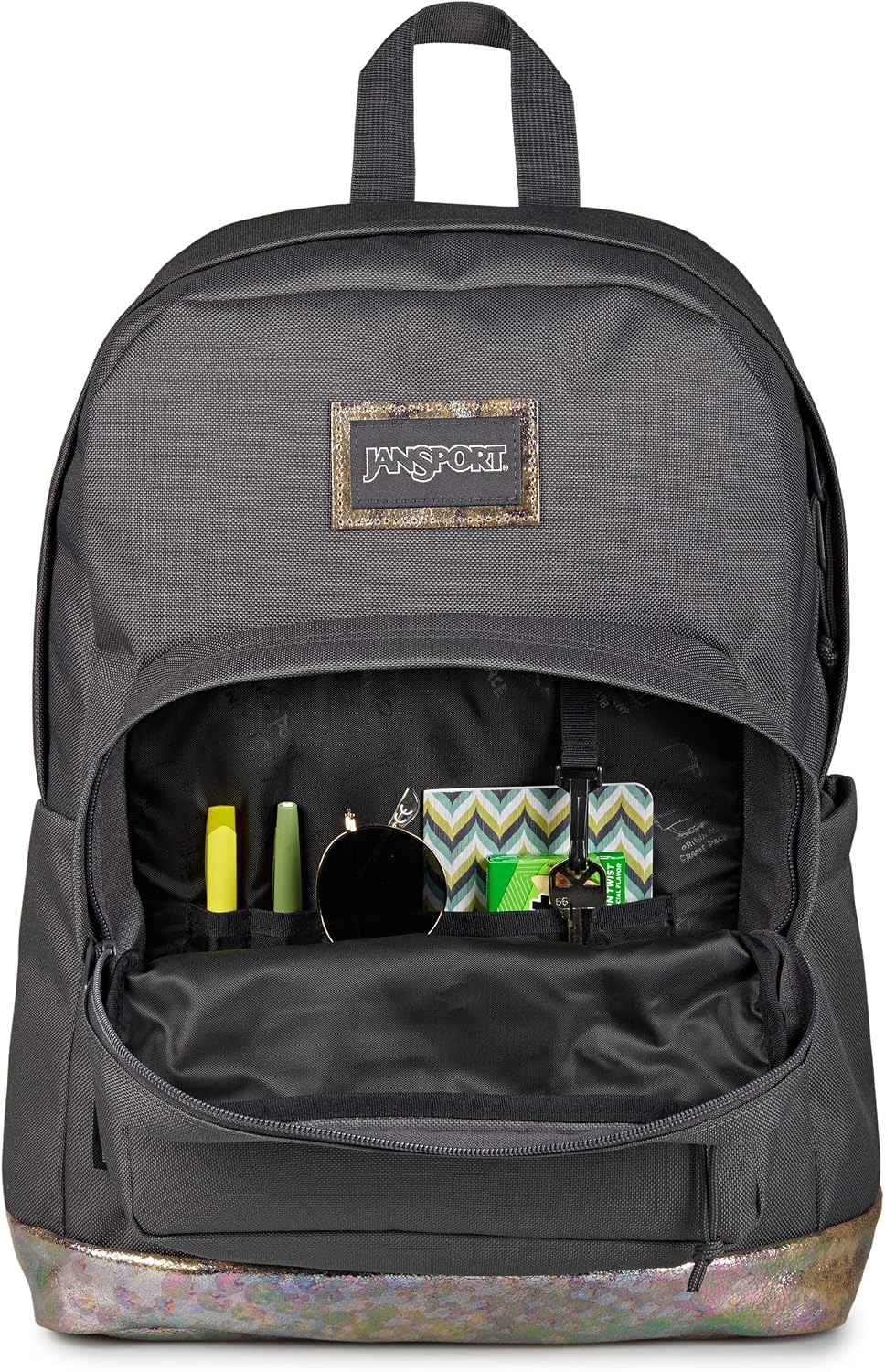 image:imageJanSport Right Pack Expressions Backpack Travel Work or Laptop Bag Coconut CorduroyBog Glam Suede Smokey GritBrown