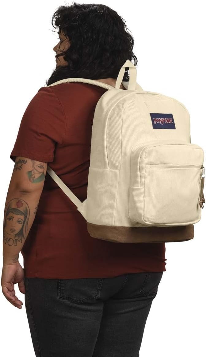 image:imageJanSport Right Pack Expressions Backpack Travel Work or Laptop Bag Coconut CorduroyCoconut Corduroy