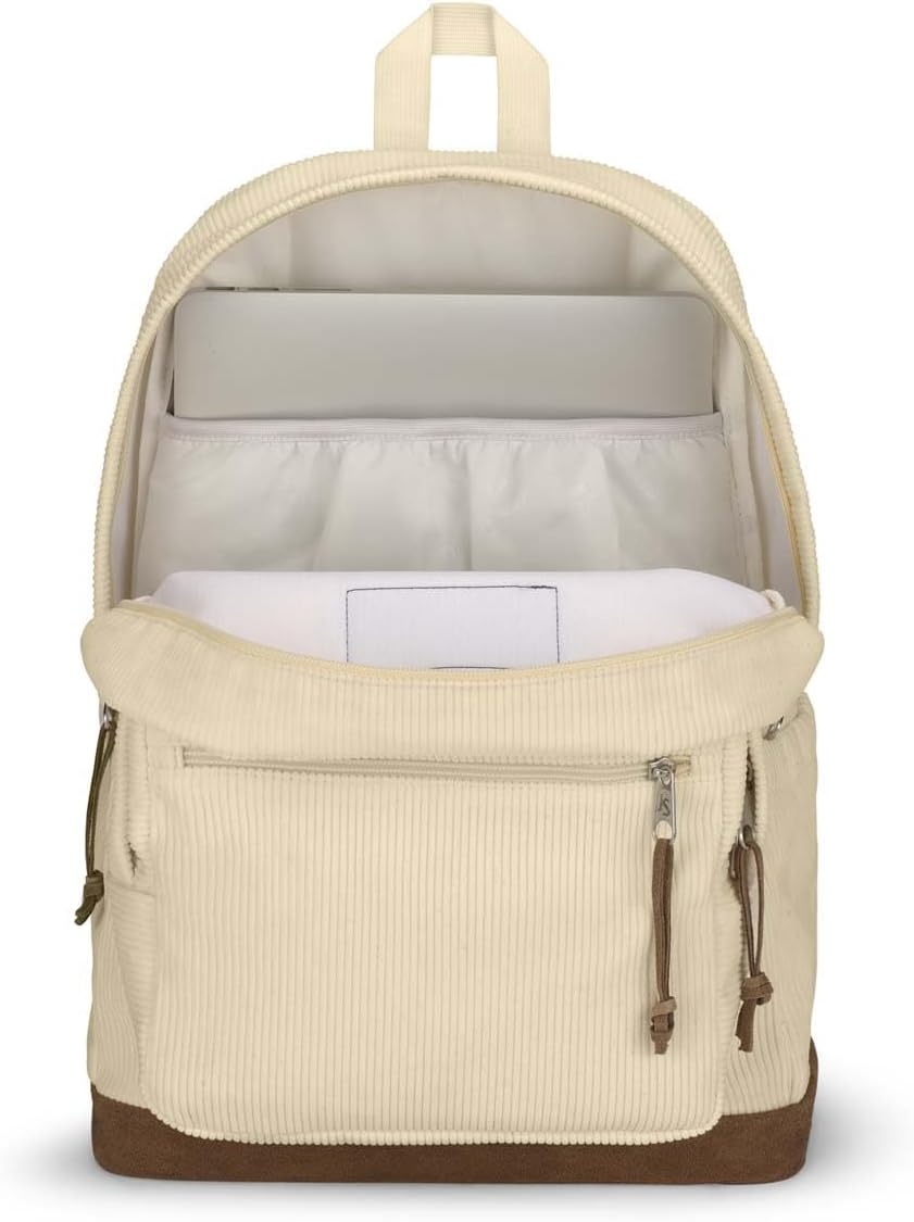image:imageJanSport Right Pack Expressions Backpack Travel Work or Laptop Bag Coconut CorduroyCoconut Corduroy