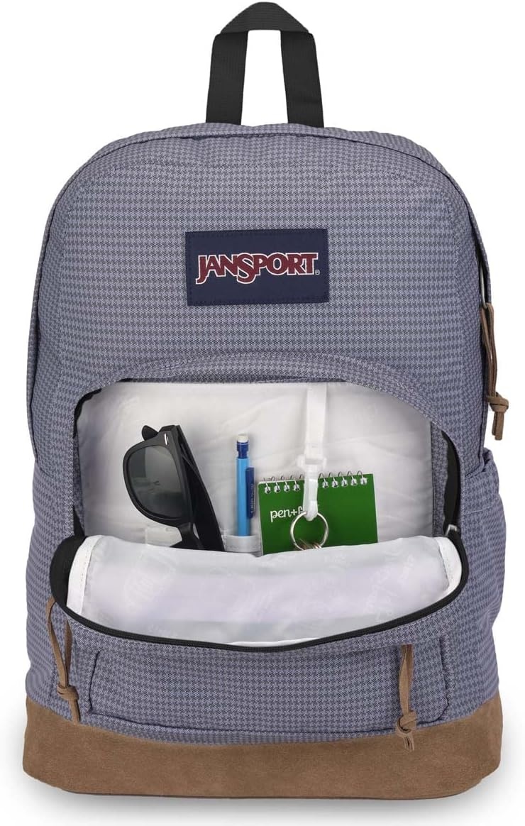 image:imageJanSport Right Pack Expressions Backpack Travel Work or Laptop Bag Coconut CorduroyHoundstooth Pastel Lilac