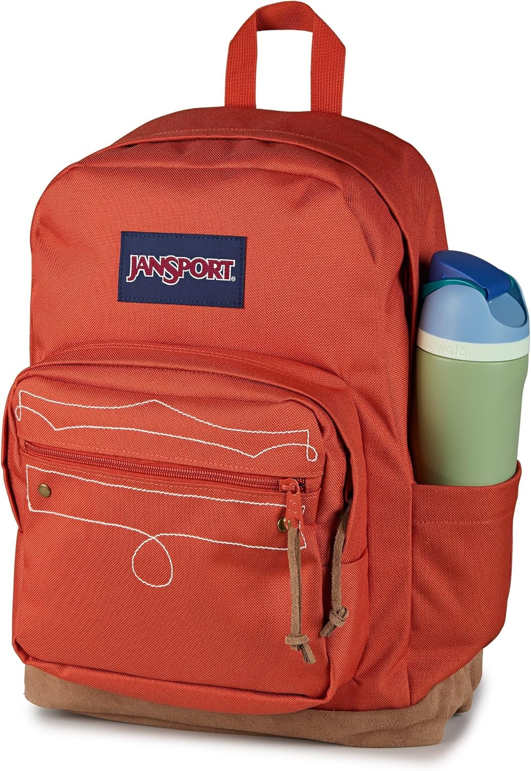 image:imageJanSport Right Pack Expressions Backpack Travel Work or Laptop Bag Coconut CorduroyWestbound Embroidery Dune RedBrownTan