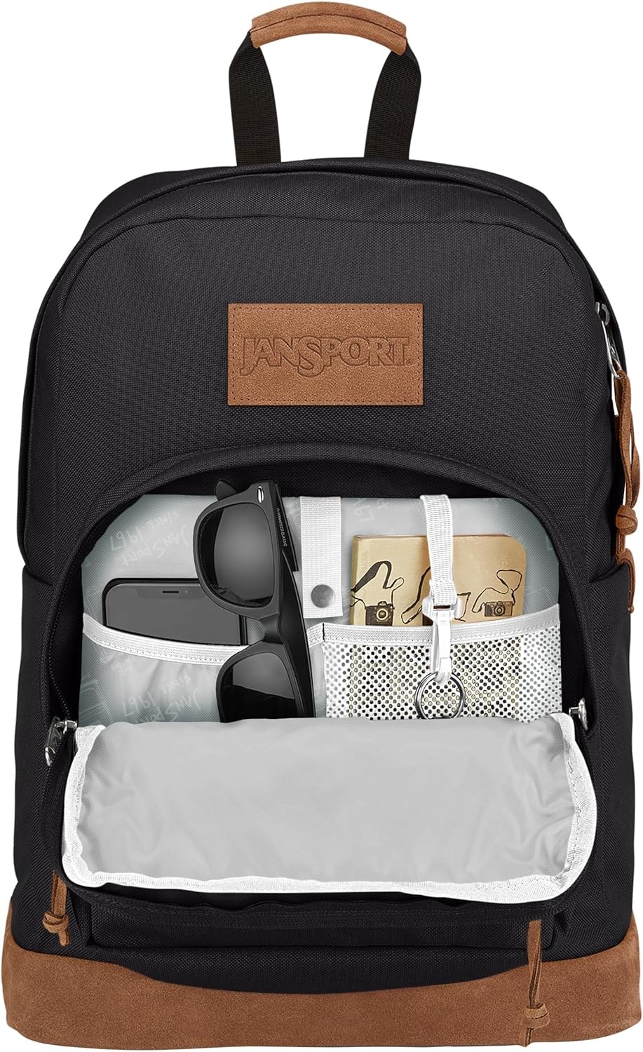 image:imageJanSport Right Pack Premium Backpack Daypack with 15 Laptop Sleeve Main Compartment Water Bottle Pocket Mauve HazeBlack
