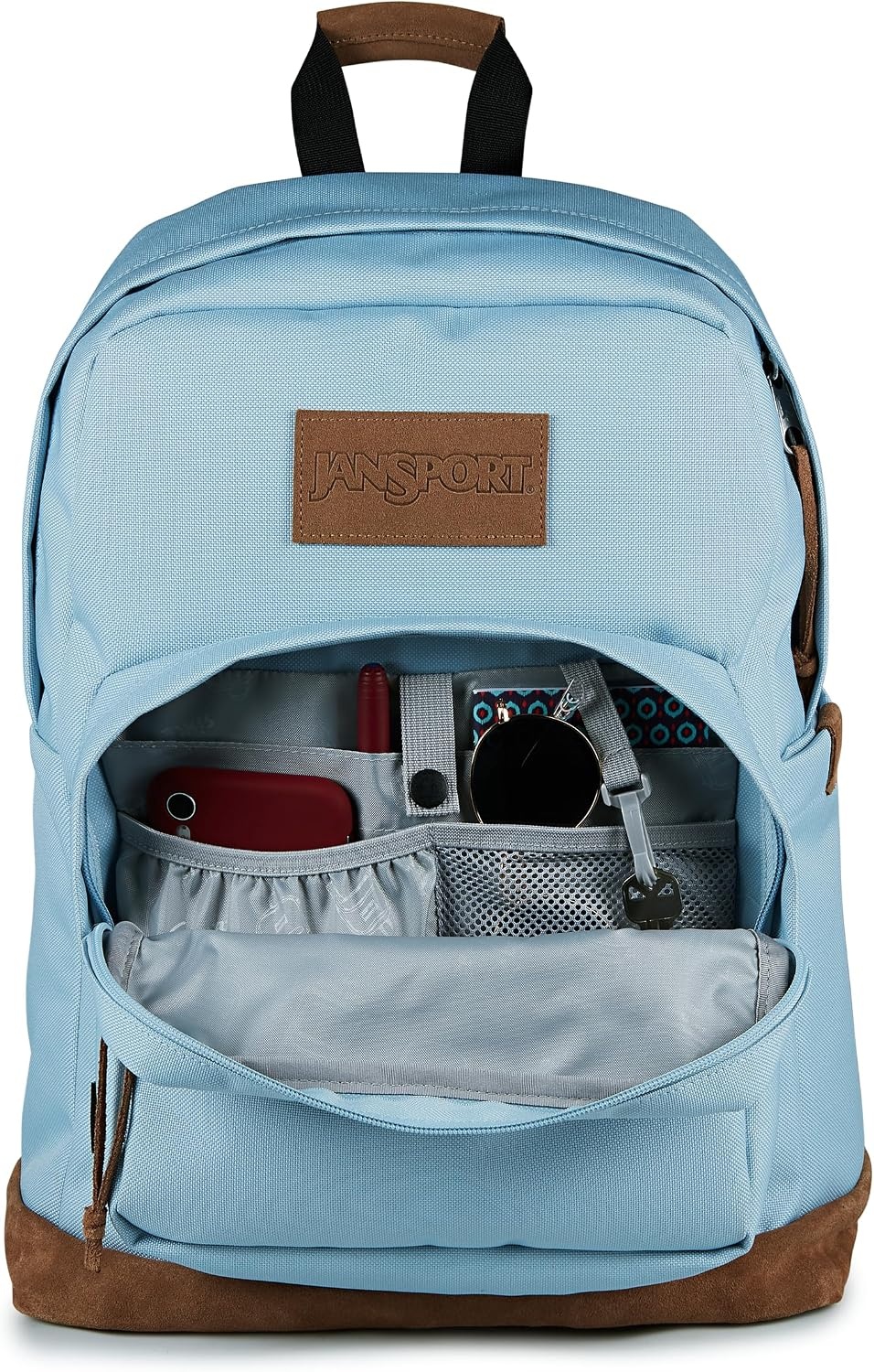 image:imageJanSport Right Pack Premium Backpack Daypack with 15 Laptop Sleeve Main Compartment Water Bottle Pocket Mauve HazeBlue Dusk