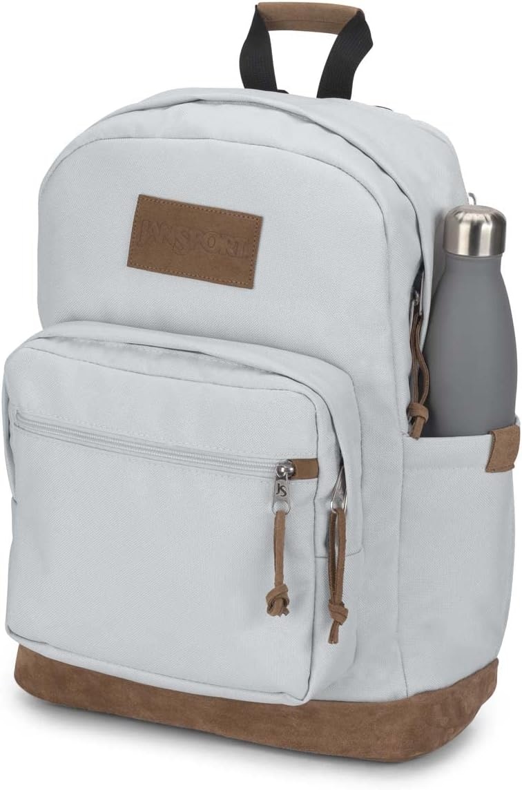 image:imageJanSport Right Pack Premium Backpack Daypack with 15 Laptop Sleeve Main Compartment Water Bottle Pocket Mauve HazeOyster Mushroom