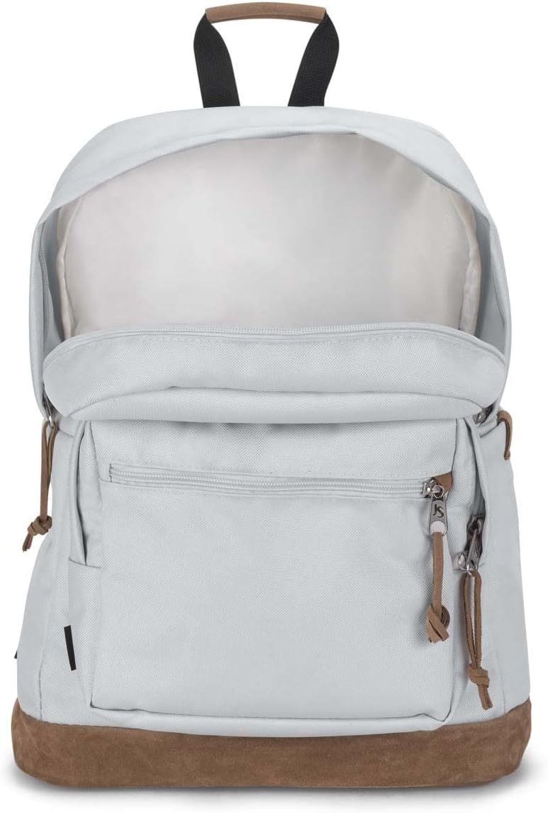 image:imageJanSport Right Pack Premium Backpack Daypack with 15 Laptop Sleeve Main Compartment Water Bottle Pocket Mauve HazeOyster Mushroom