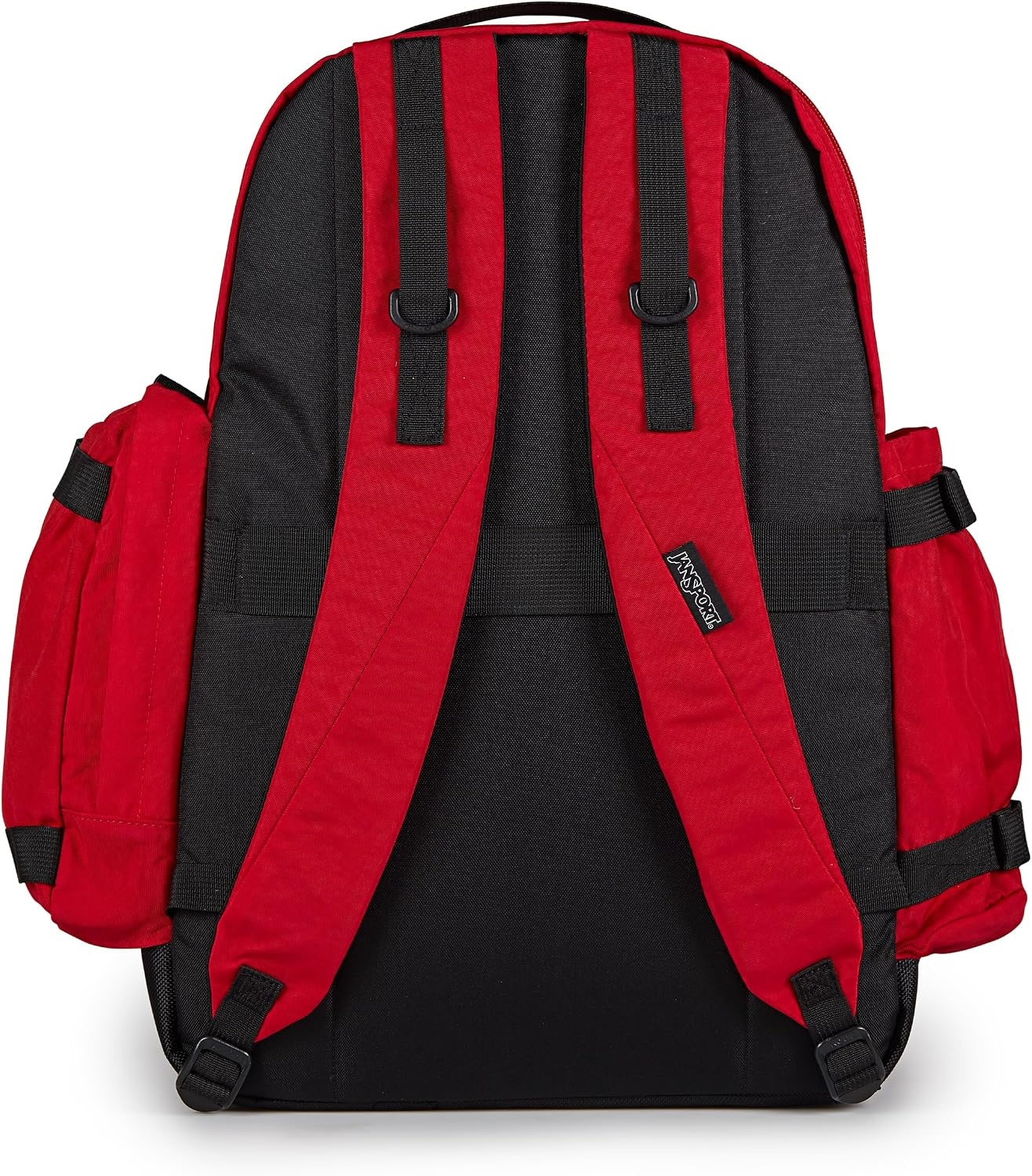 image:imageJanSport Seattle Pack Durable Backpack with Main Compartment Dual Water Bottle Pockets Lined Laptop Sleeve BlackRed Tape
