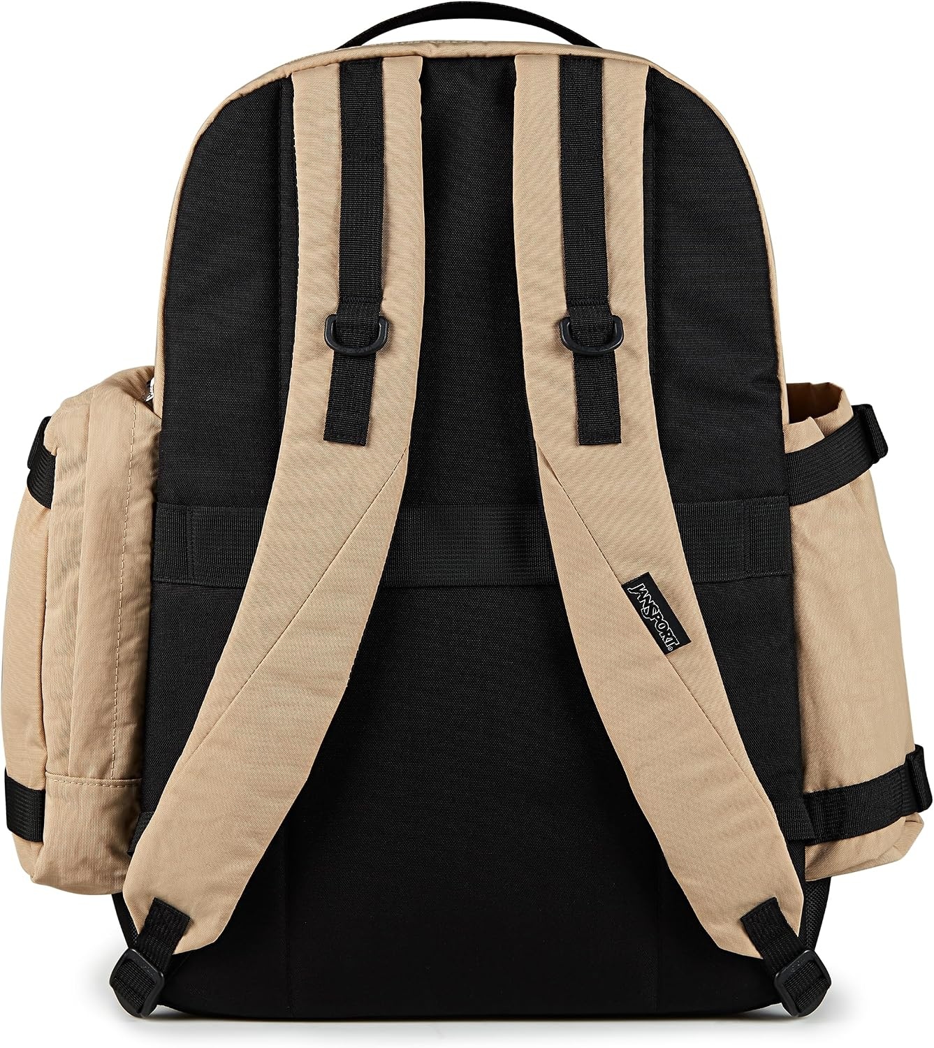 image:imageJanSport Seattle Pack Durable Backpack with Main Compartment Dual Water Bottle Pockets Lined Laptop Sleeve BlackTravertine