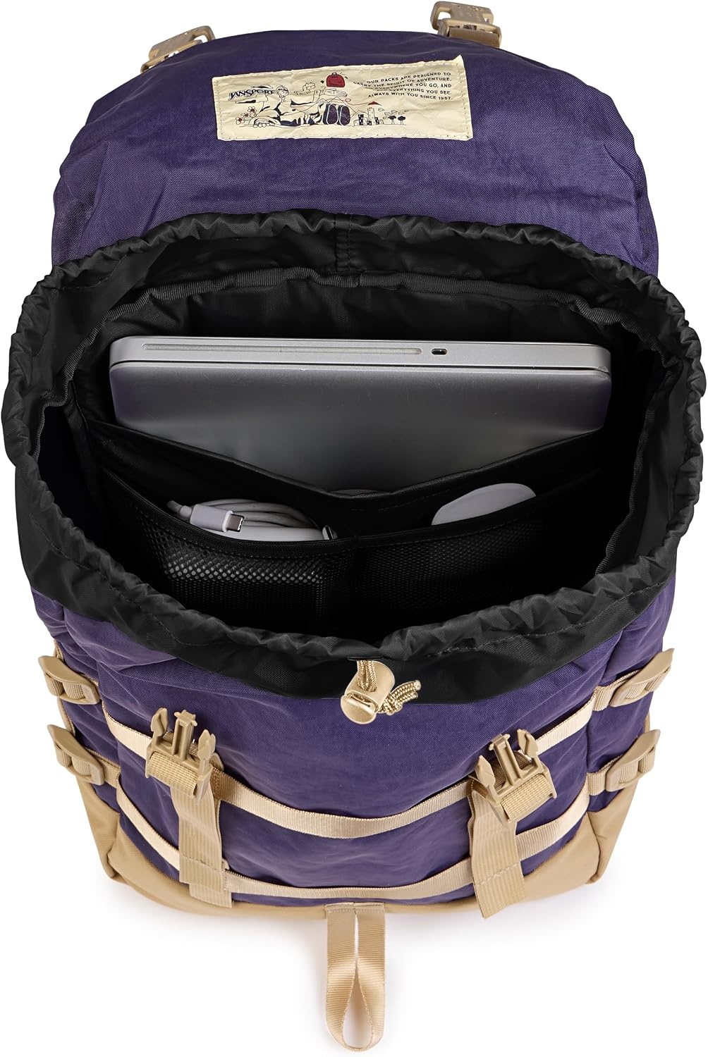 image:imageJanSport Skip Pack Backpack 28L Capacity Fits 135 Laptop Large Main Compartment Side Water Bottle Pocket Ideal for Work amp Travel Jelly KellyAmethyst Angst