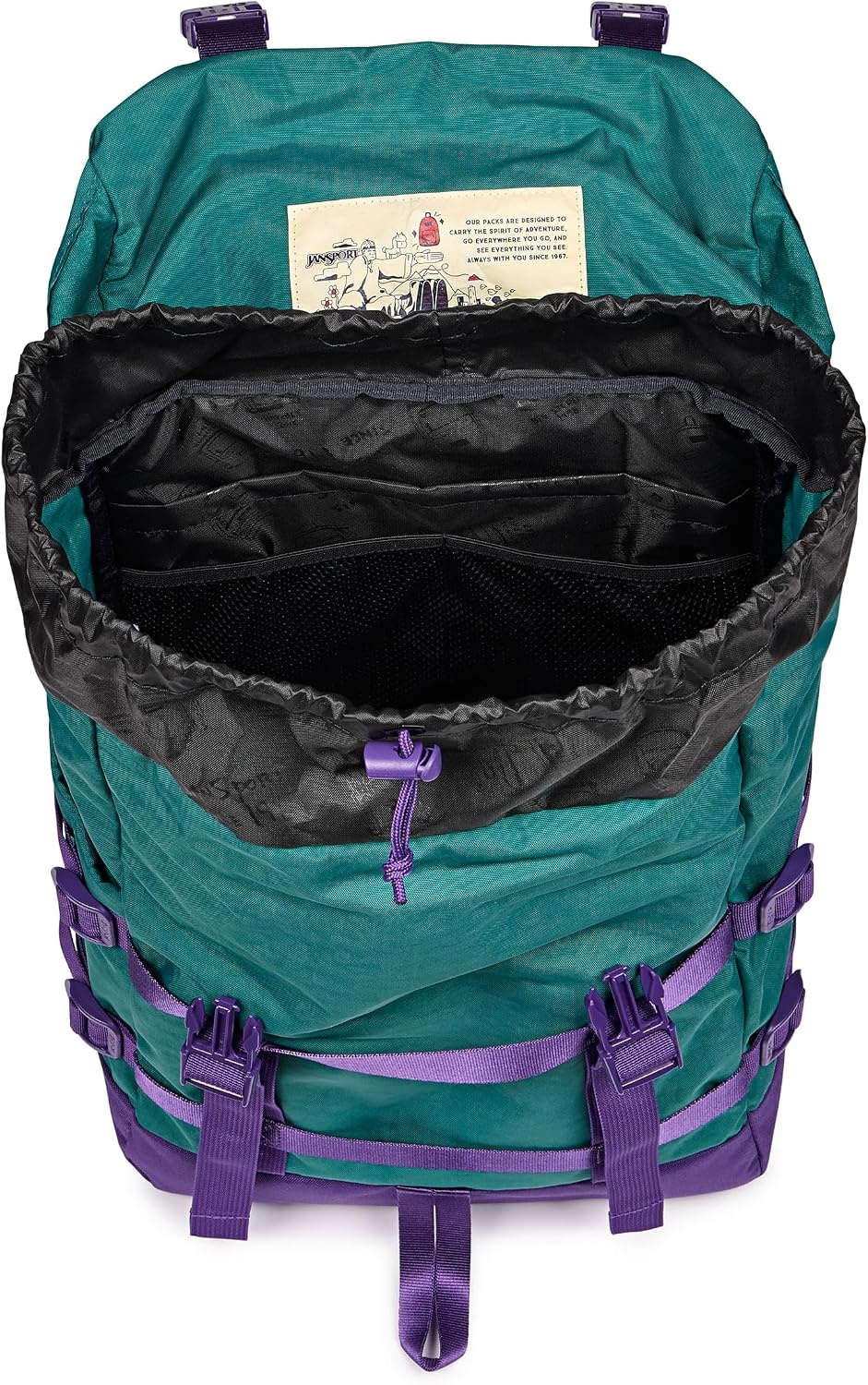 image:imageJanSport Skip Pack Backpack 28L Capacity Fits 135 Laptop Large Main Compartment Side Water Bottle Pocket Ideal for Work amp Travel Jelly KellyEmerald Pool