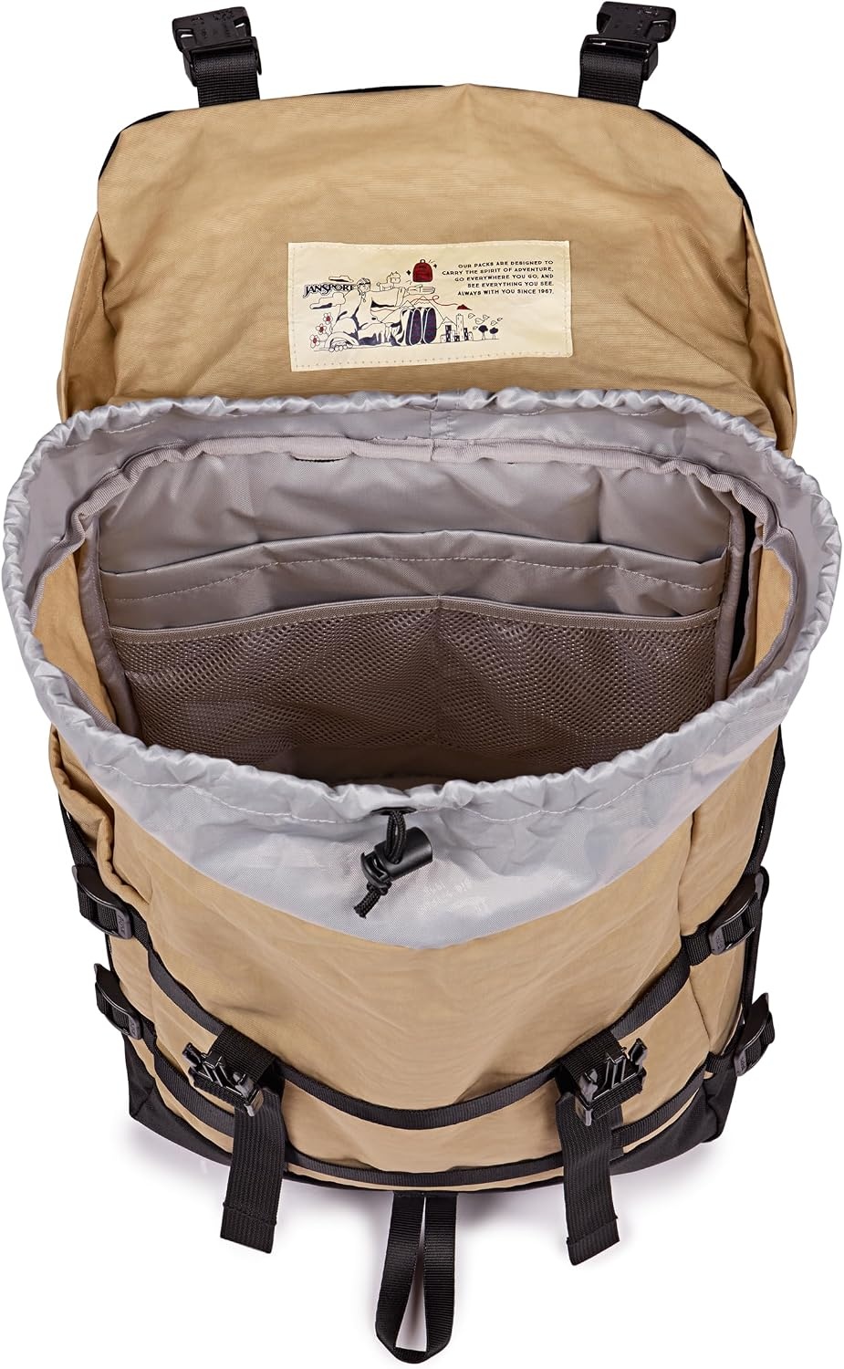 image:imageJanSport Skip Pack Backpack 28L Capacity Fits 135 Laptop Large Main Compartment Side Water Bottle Pocket Ideal for Work amp Travel Jelly KellyTravertine