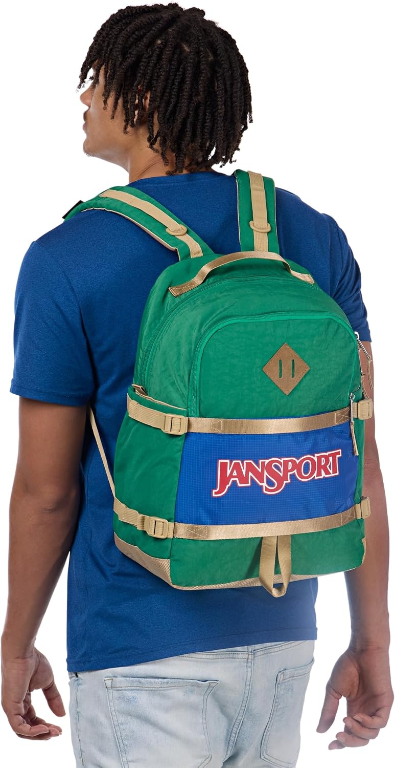image:imageJanSport Small Seattle Pack Compact Backpack with Main Compartment Dual Water Bottle Pockets and Padded Sleeve for 15Inch Laptop BlackJelly Kelly