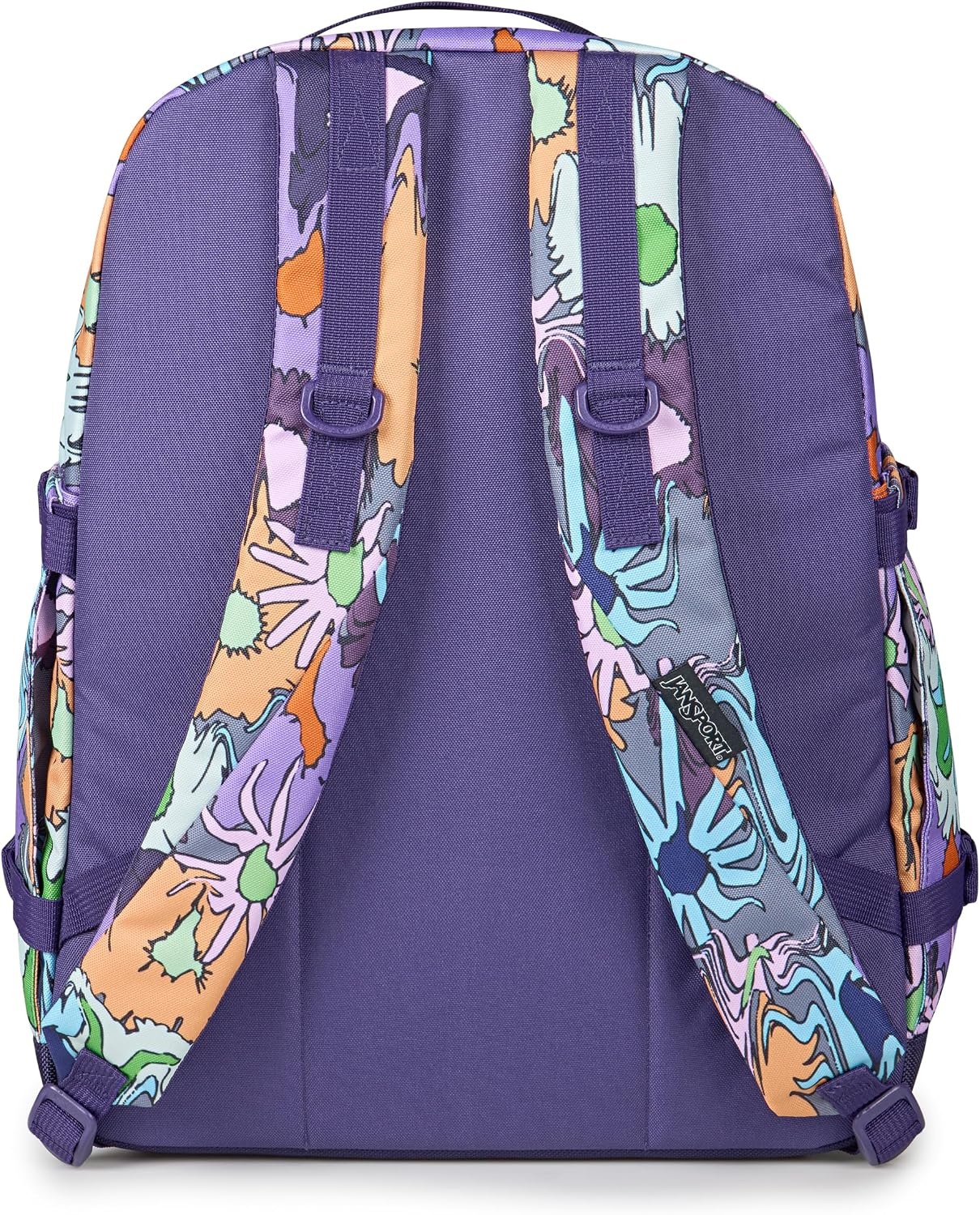 image:imageJanSport Small Seattle Pack Compact Backpack with Main Compartment Dual Water Bottle Pockets and Padded Sleeve for 15Inch Laptop BlackMelted Blooms Yellow