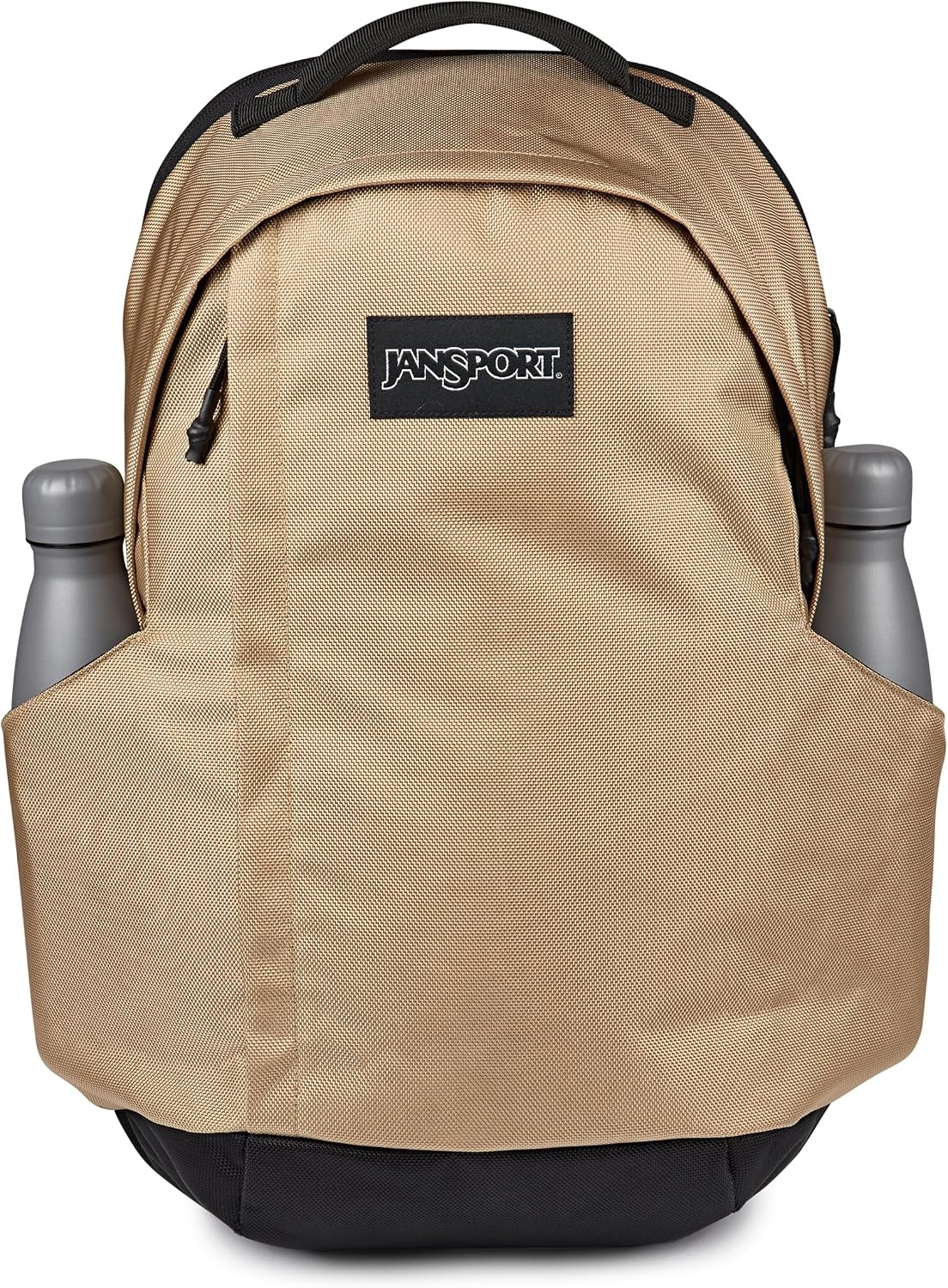 image:imageJanSport Station Pack Large Backpack with Side Access Padded Laptop Sleeve Dual Water Bottle Pockets and Organizer Loft Pocket WhiteTravertine