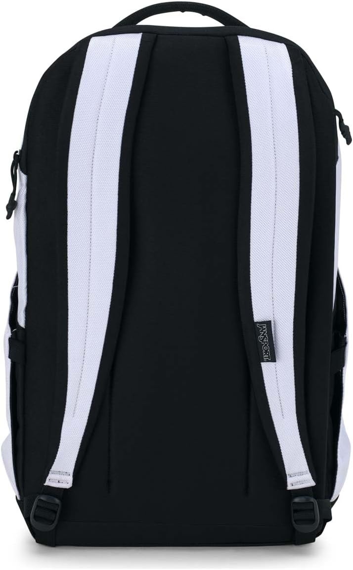 image:imageJanSport Station Pack Large Backpack with Side Access Padded Laptop Sleeve Dual Water Bottle Pockets and Organizer Loft Pocket WhiteWhite